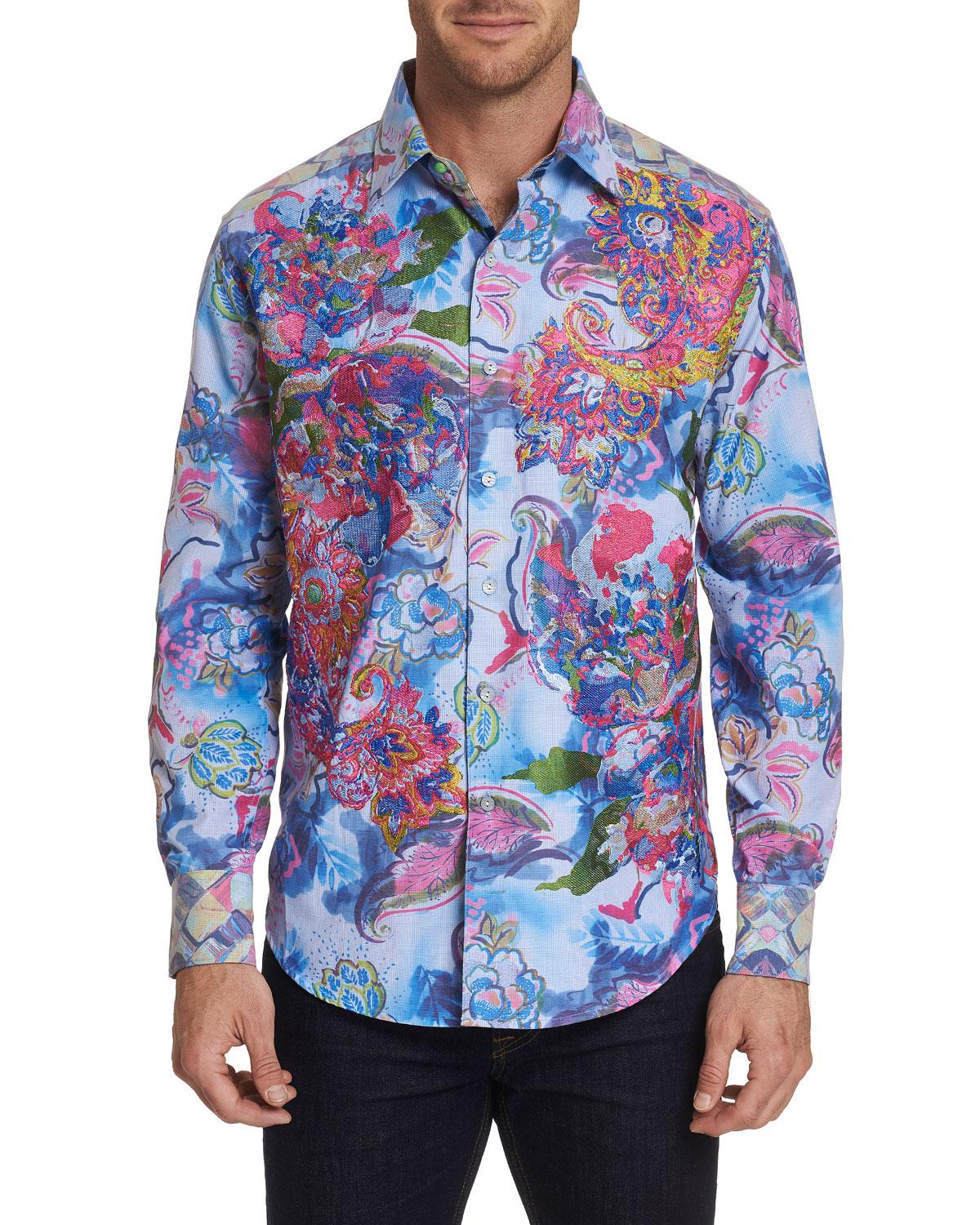 Robert Graham Satin Limited Edition The Parker Sport Shirt in Blue for ...