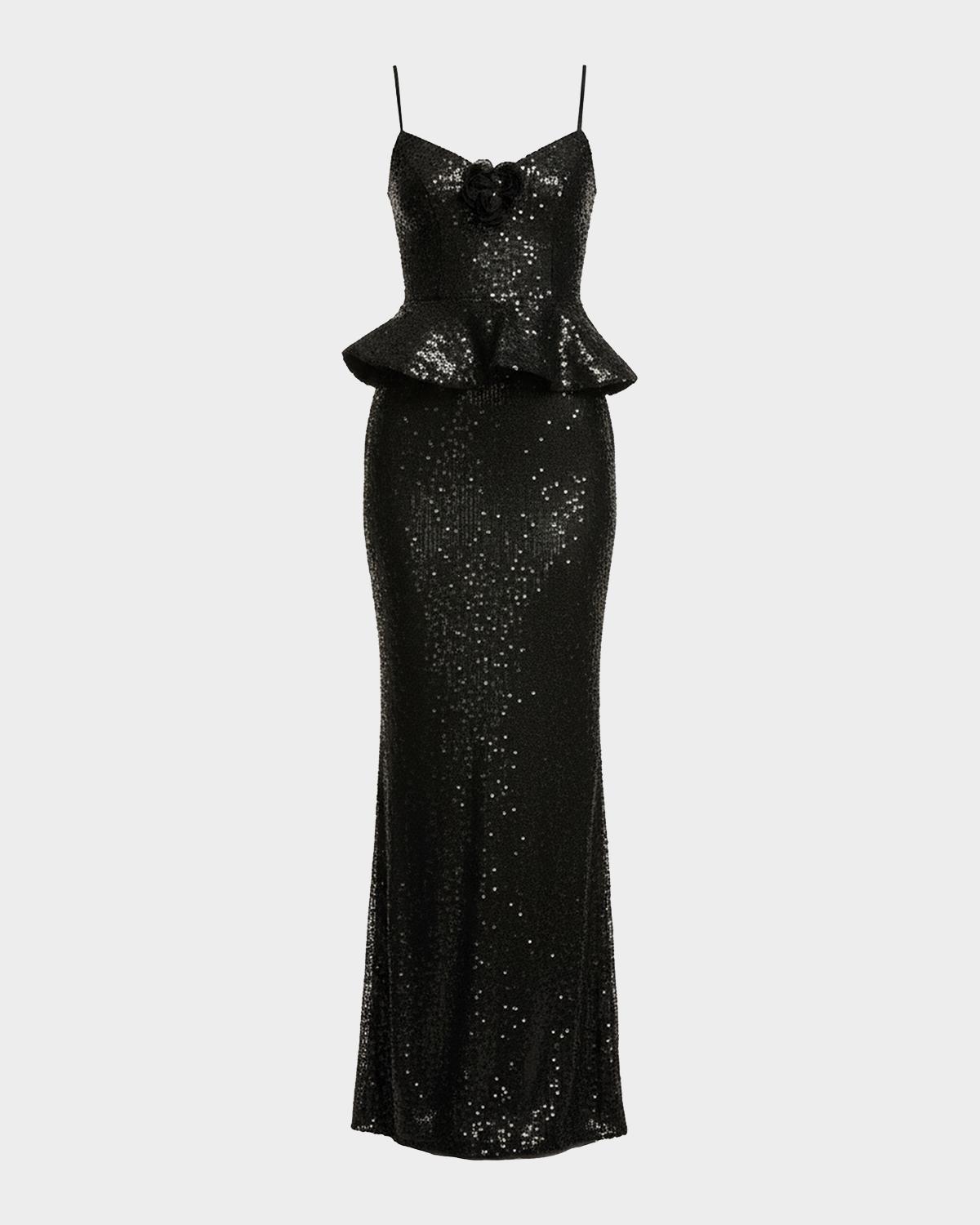dress the population black label Nadia XXS / COBALT Mini dresses Slender bows and geometric cutouts center to bodice of a soiree Carina Floral Embroidered Strapless Bustier