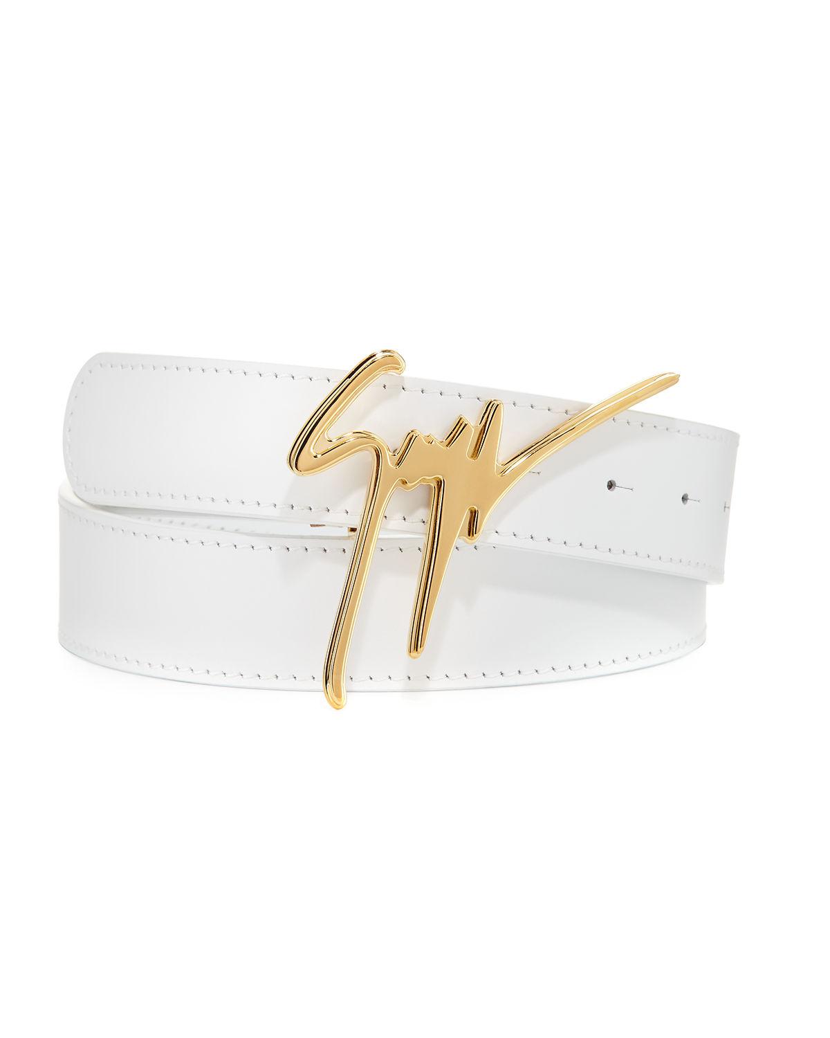 white giuseppe belt