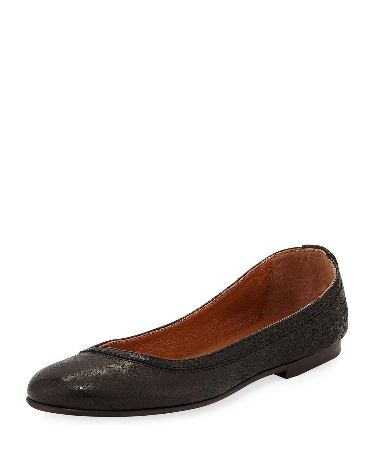 Frye Leather Women's Carson Ballet Flats in Black (Brown) - Save 75% - Lyst