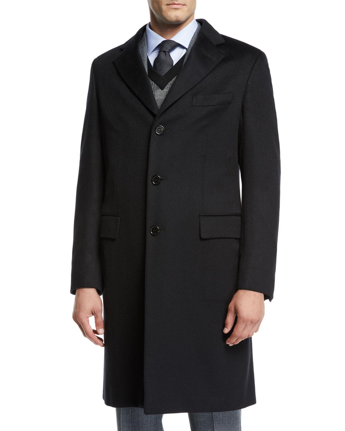 Brioni Men's Cashmere Car Coat in Black for Men - Save 1% - Lyst