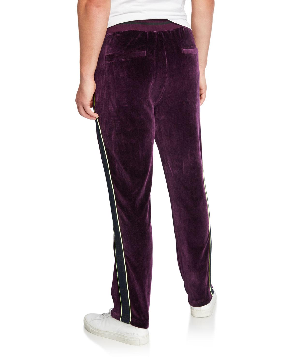 velvet track pants mens