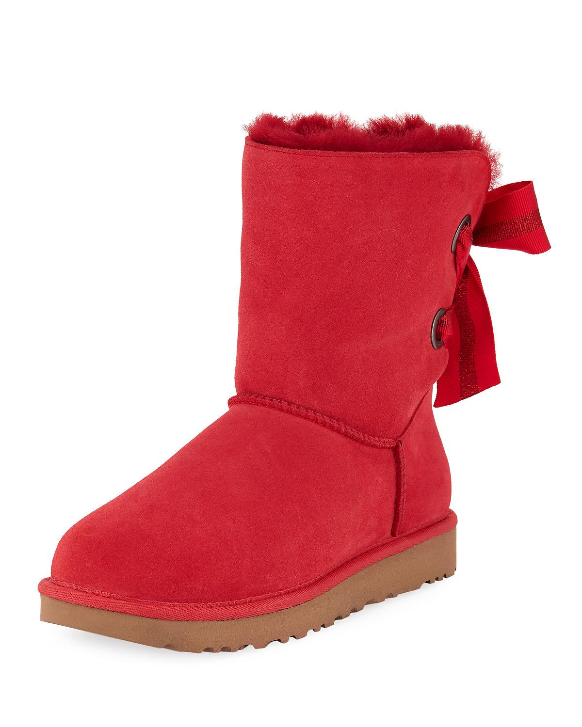 red bailey bow uggs