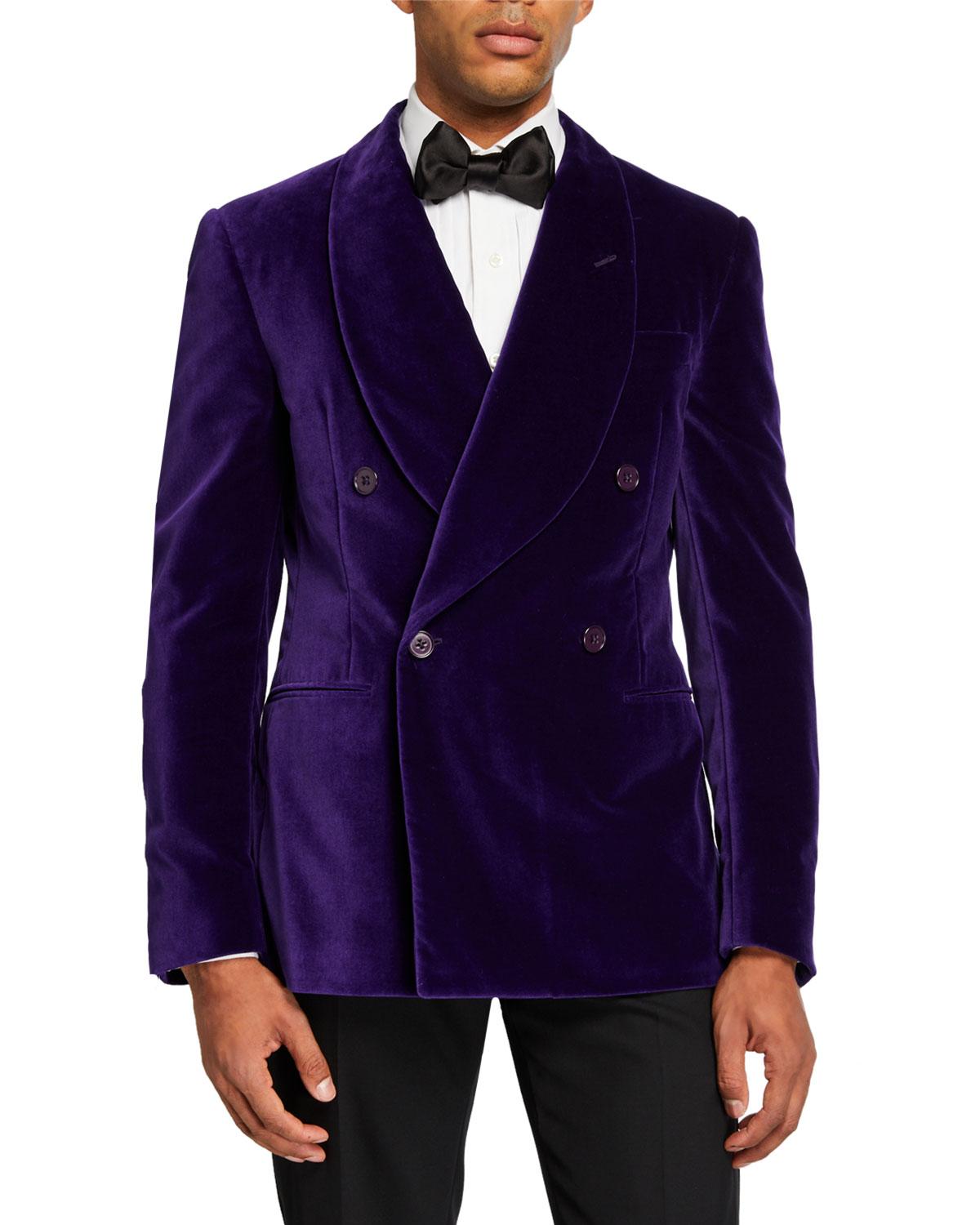 Ralph Lauren Purple Label Men's Doublebreasted Velvet Dinner Jacket