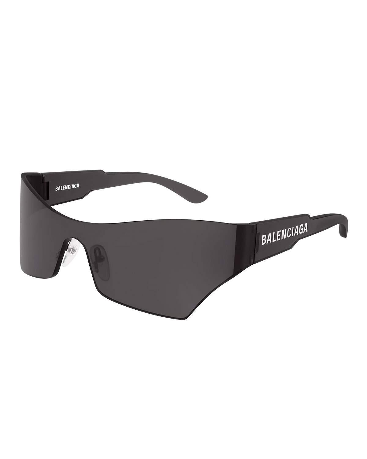 Balenciaga Men's Injection Rectangle Shield Sunglasses in Gray for Men