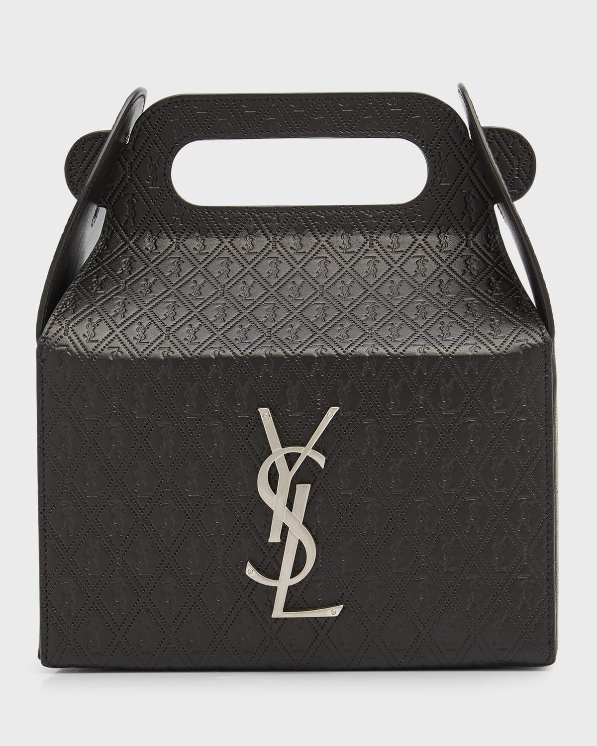 Saint Laurent Ysl Lunch Box Tote Bag in Black for Men Lyst