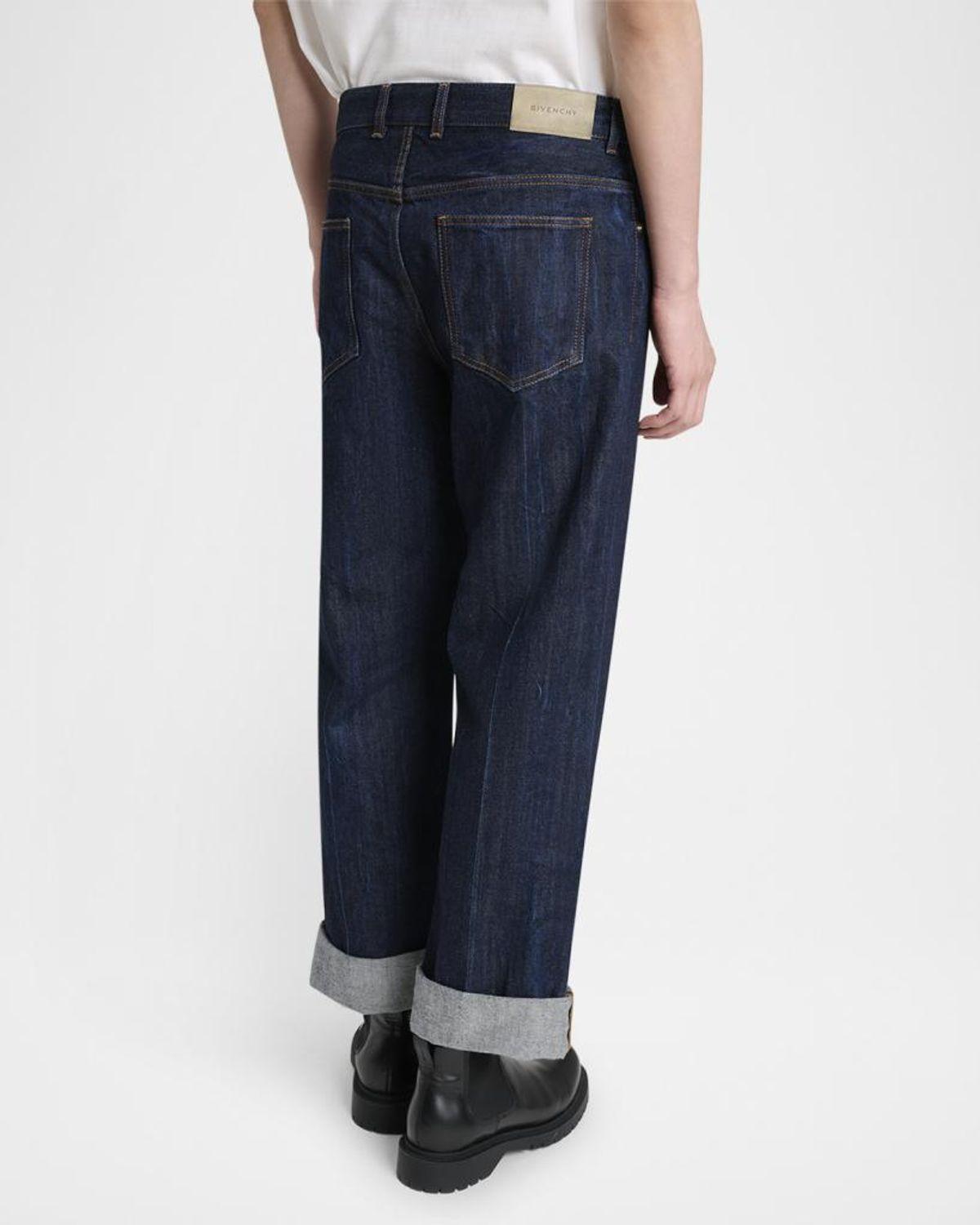 Givenchy Apos;S Cuffed Wide-Leg Jeans in Blue for Men | Lyst