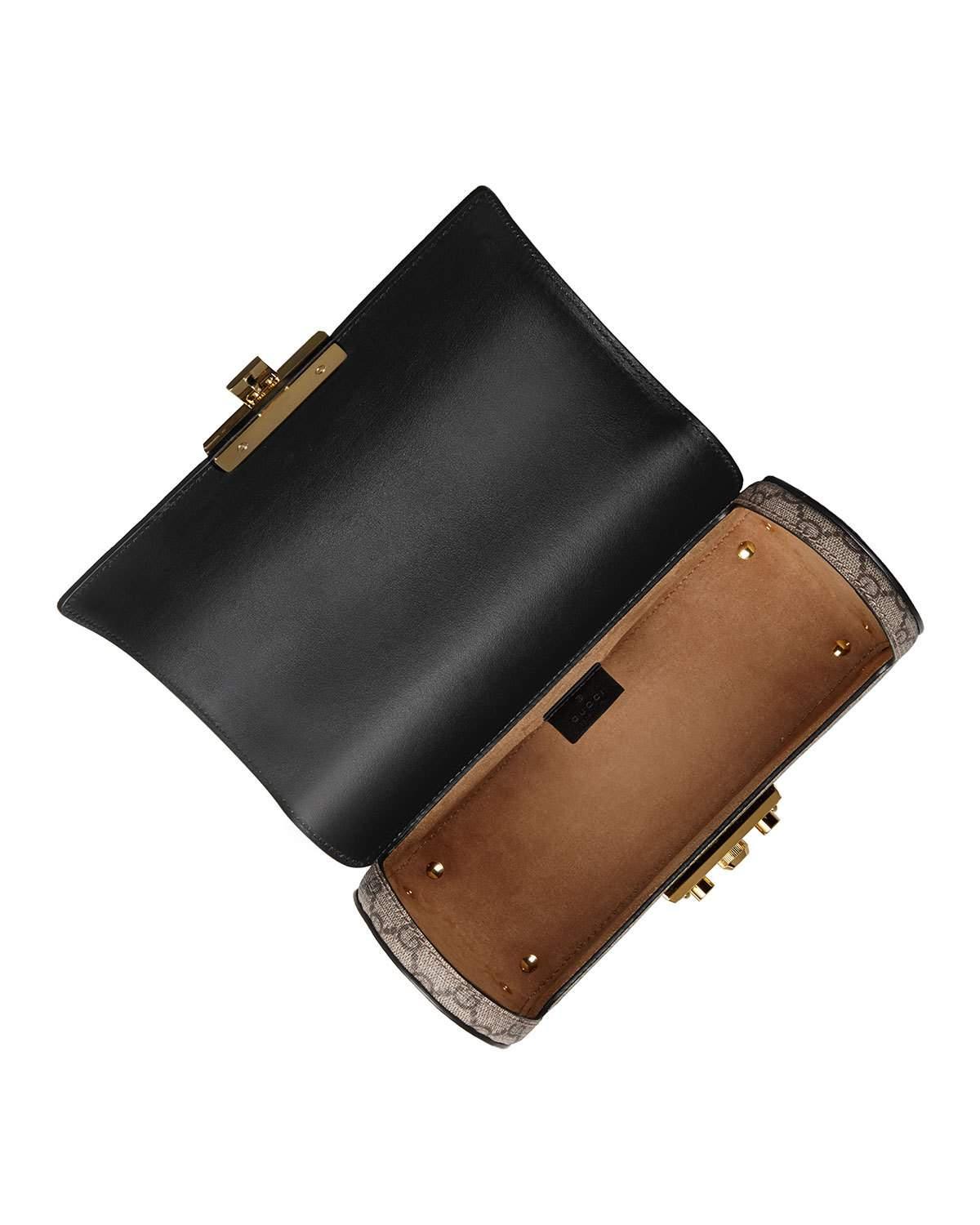 Gucci Padlock GG Small Bamboo Shoulder Bag in Natural | Lyst