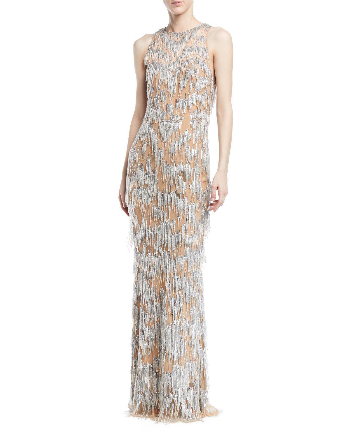 straight evening gown