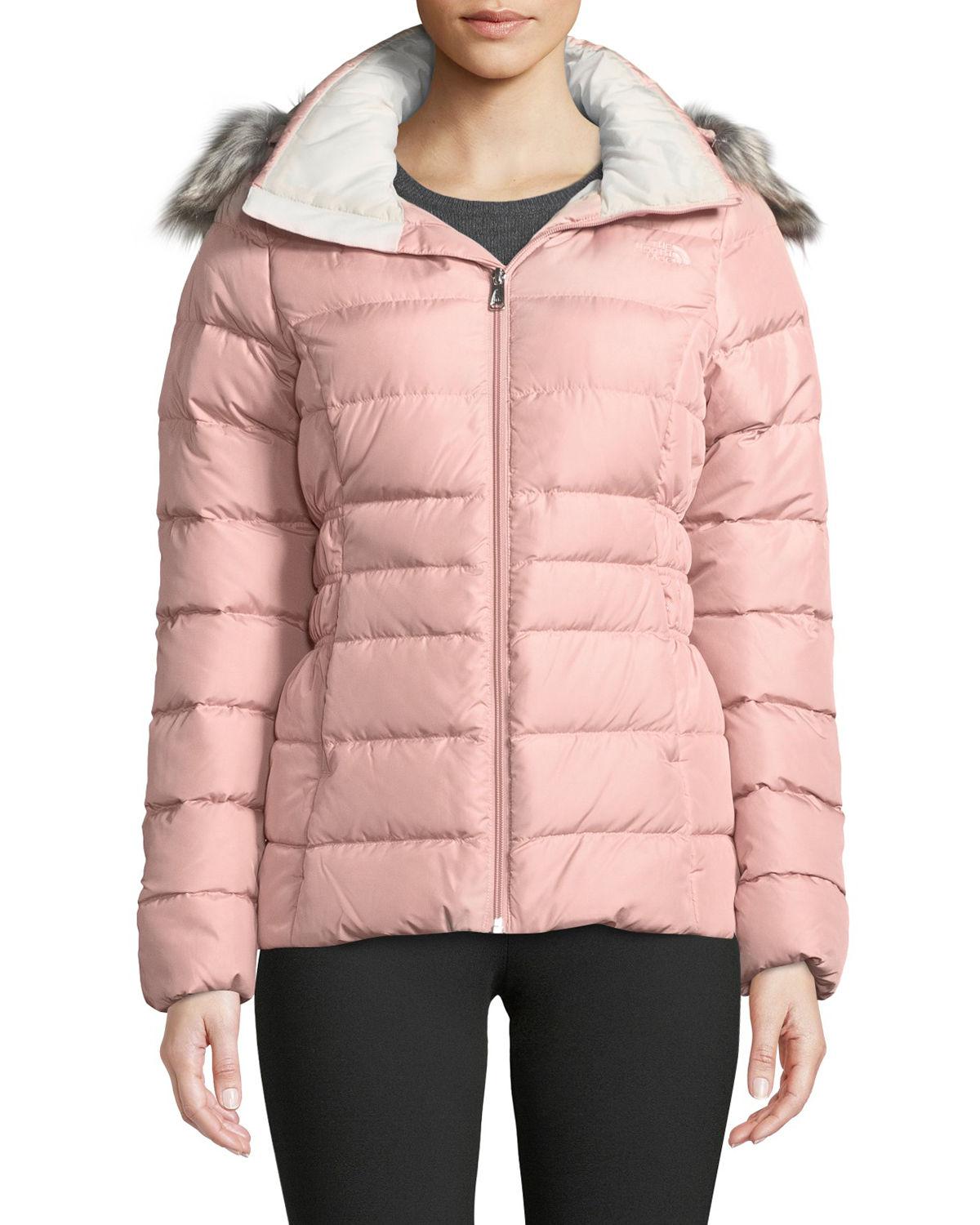 north face gotham faux fur
