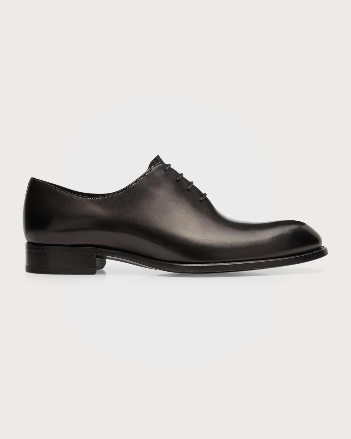 Brioni Cardinal Leather Oxfords in Black for Men | Lyst