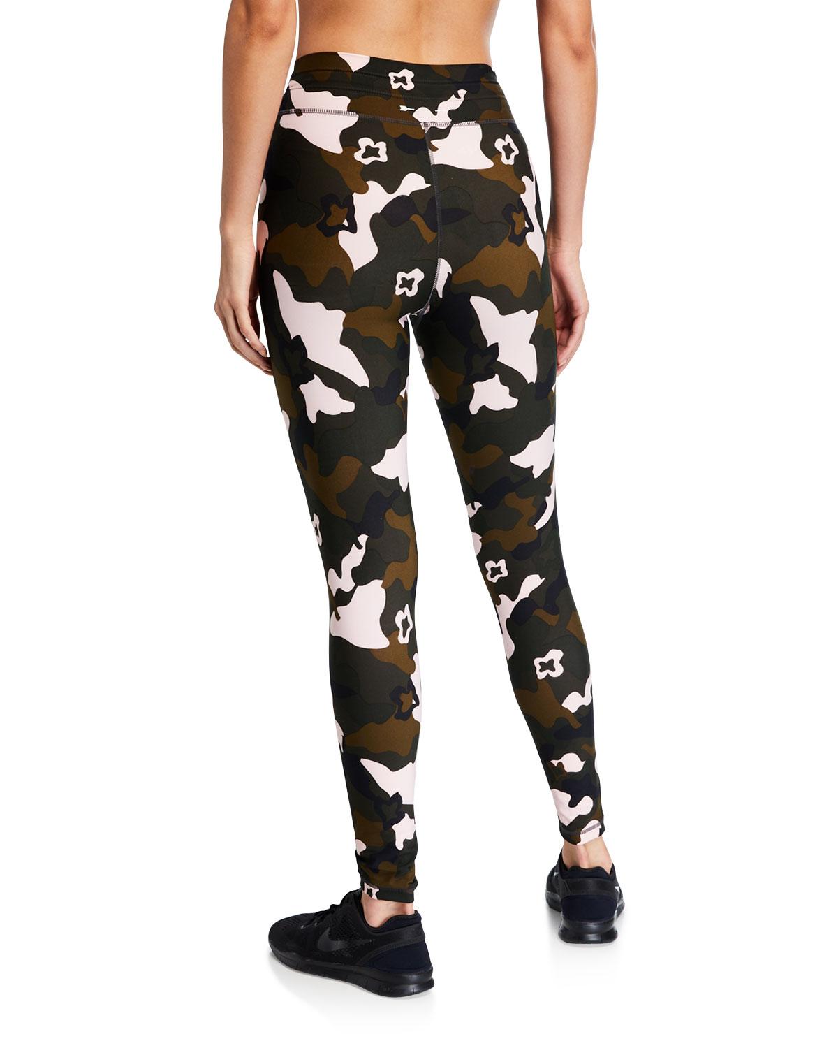 The Upside Synthetic Forest Camoprint Midi Yoga Pants in