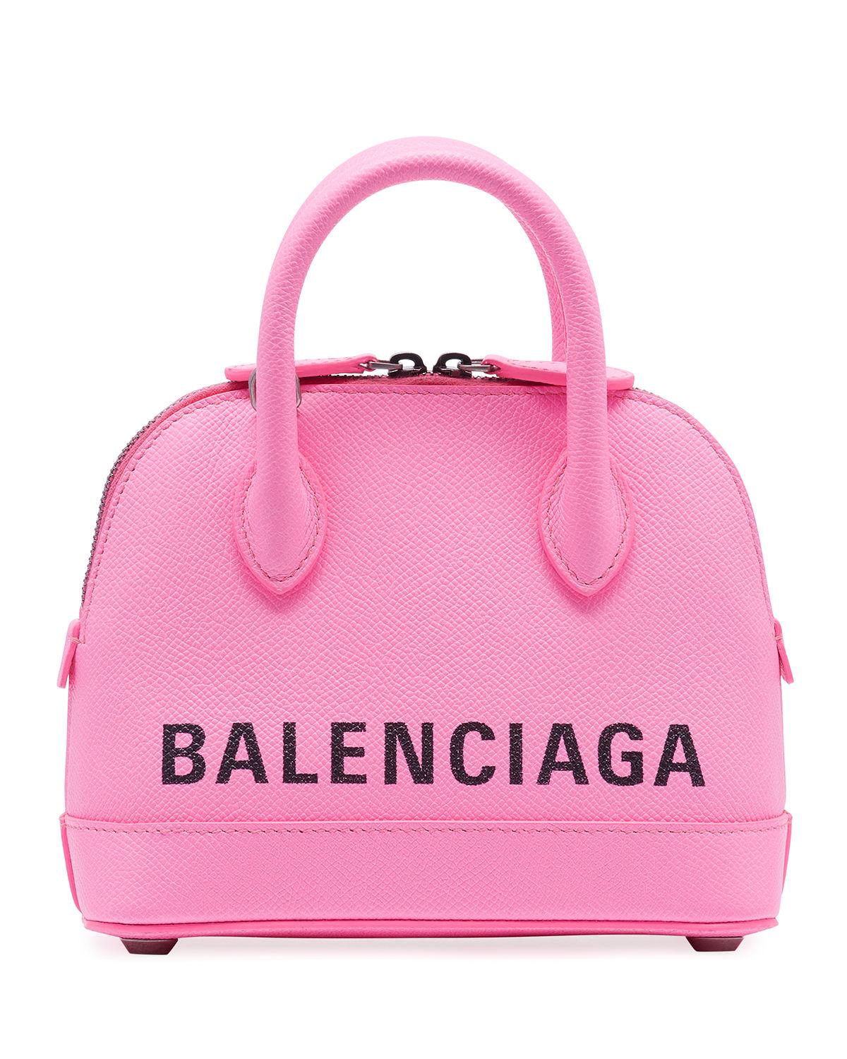 Balenciaga Ville Xxs Aj Top-handle Bag With Logo in Pink