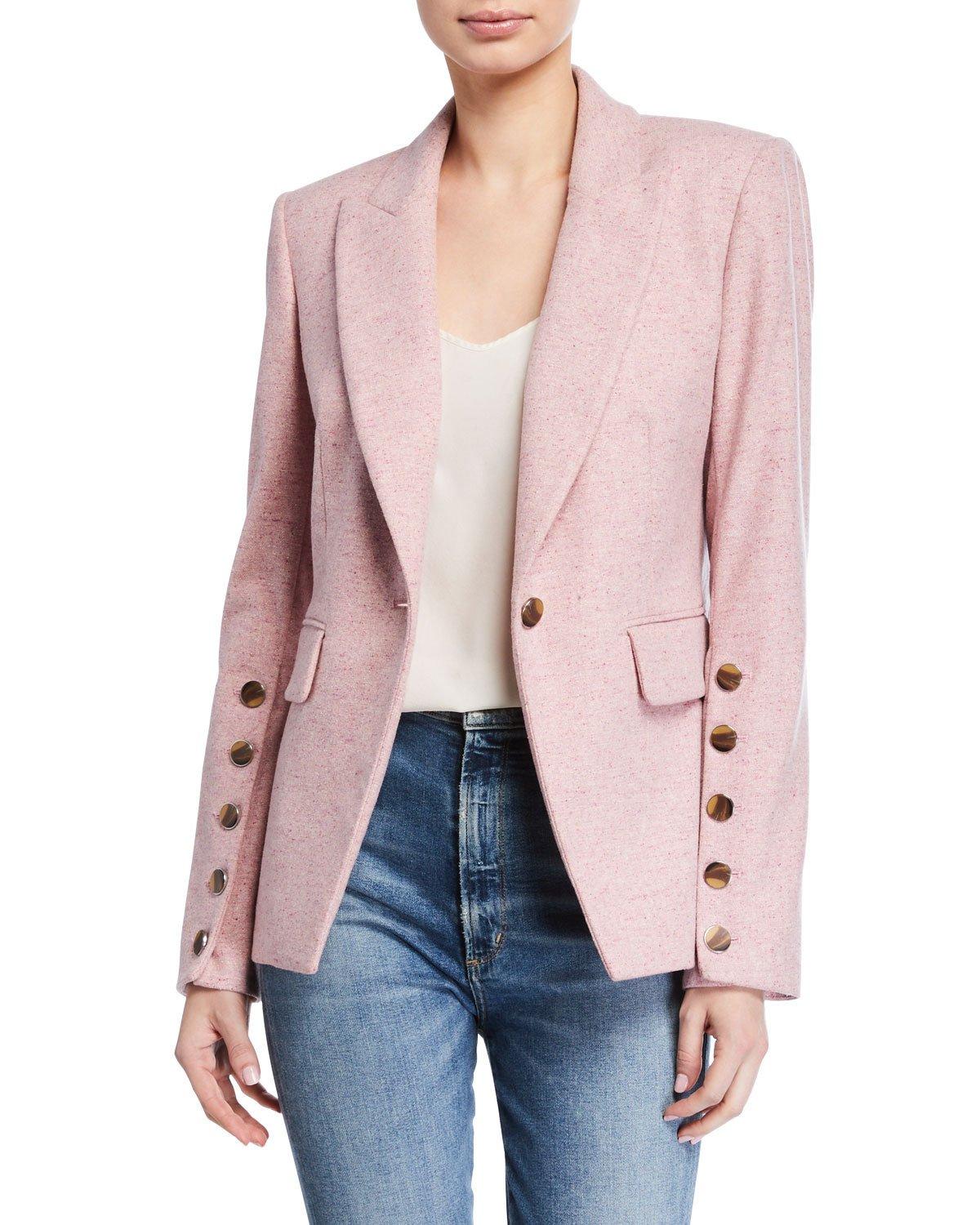 Veronica Beard Wool Steele Dickey Jacket in Pink - Lyst