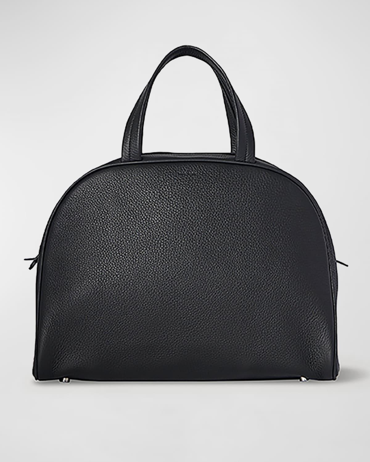 The Row Bowling Tophandle Bag In Grain Leather in Black Lyst