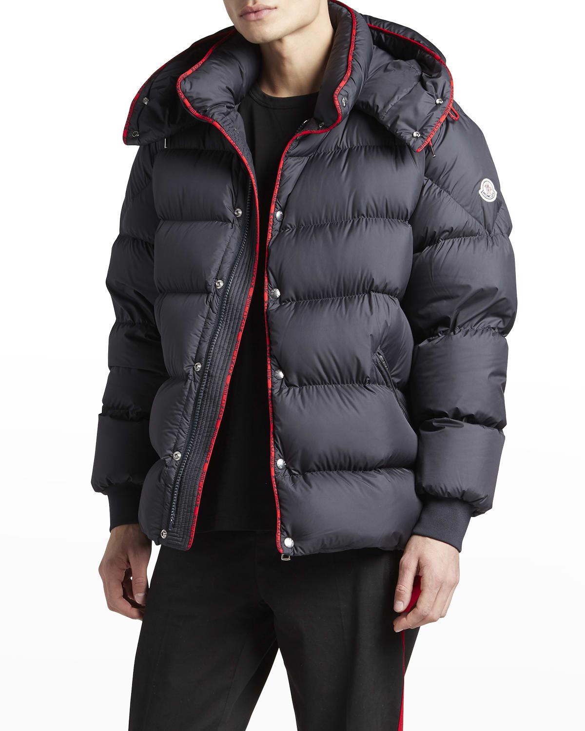 Lodge Digitaal Overzicht Moncler Amarante Piped Puffer Jacket in Black for Men | Lyst