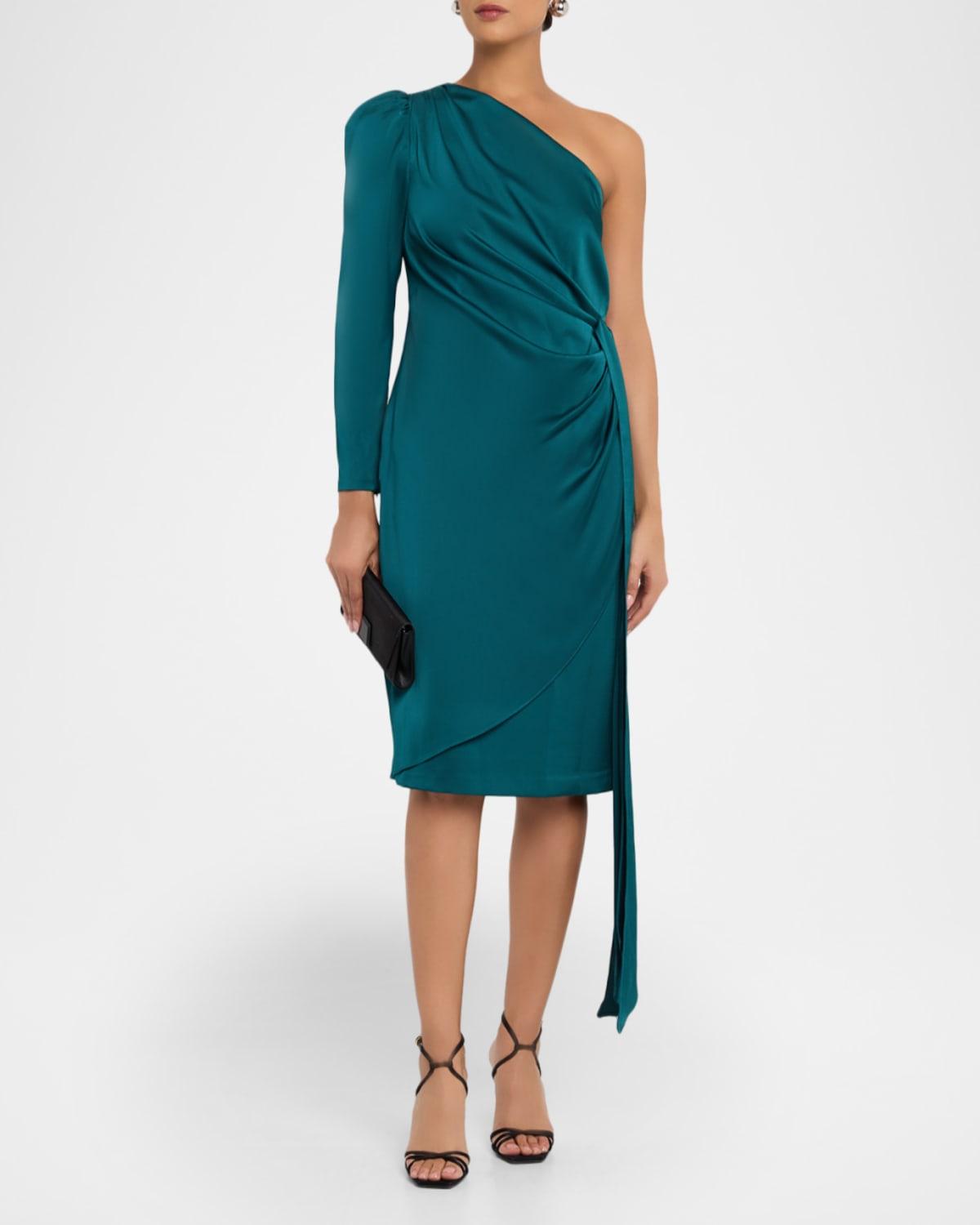 slim fit dress slacks AIDAN MATTOX MD1E208622 PLEATED WAIST SLVLSS GOWN – The Clothing Cove main image 1