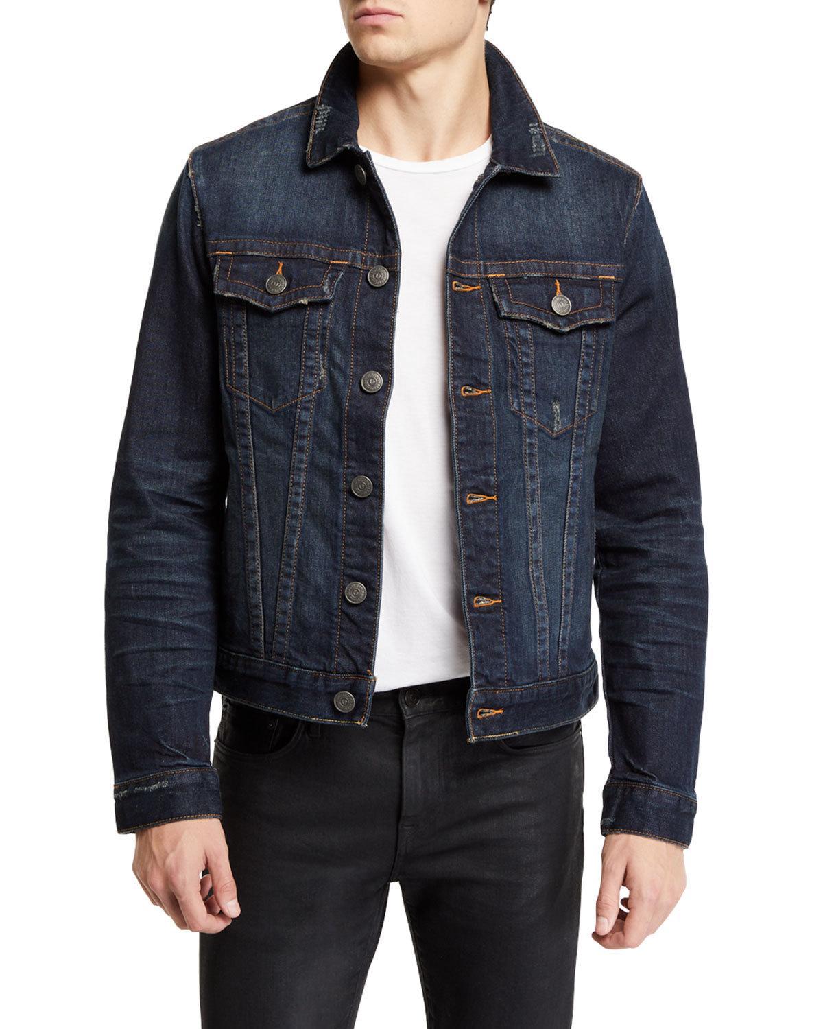 dark blue true religion jean jacket