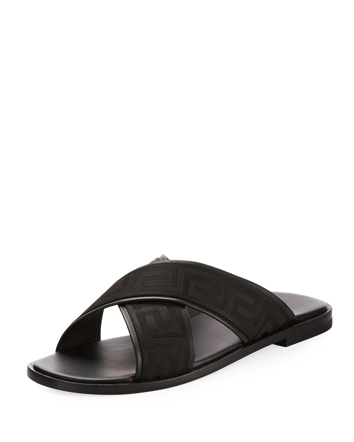 versace black flip flops