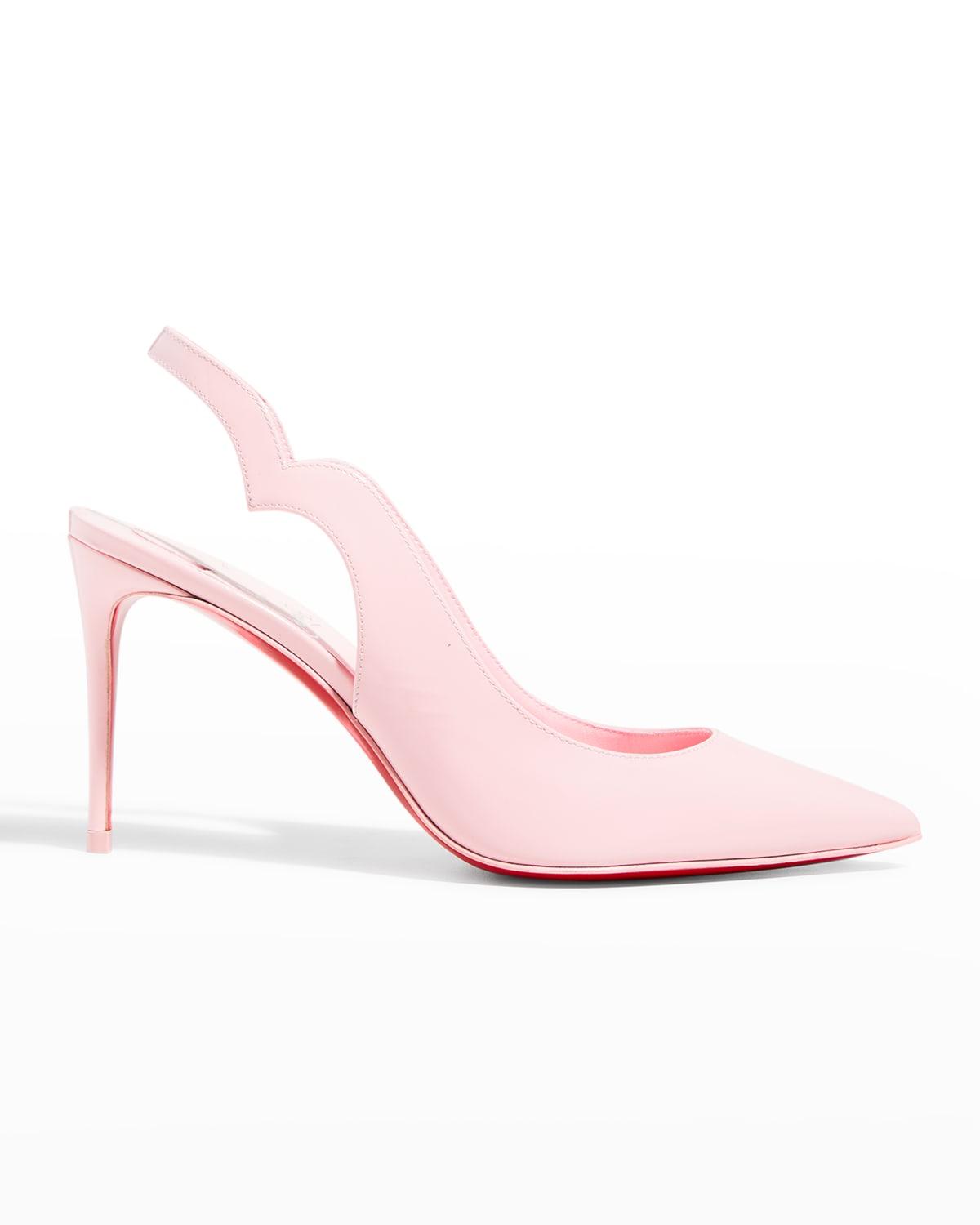 Christian Louboutin Hot Chick Patent Red Sole Slingback Pumps in Pink | Lyst