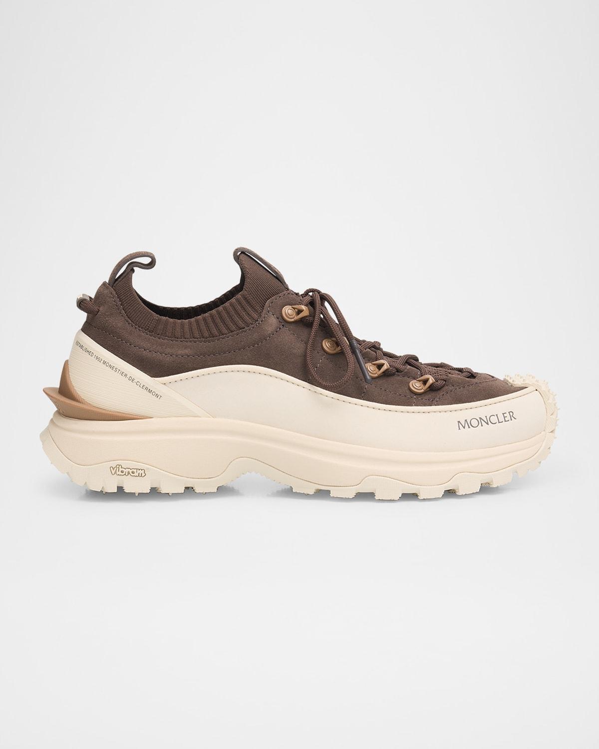 スニーカー Moncler Two-Tone Fabric And Leather Trailgrip Sneakers Moncler - Trailgrip Lite 2 Low-top sneakers blue - The Corner