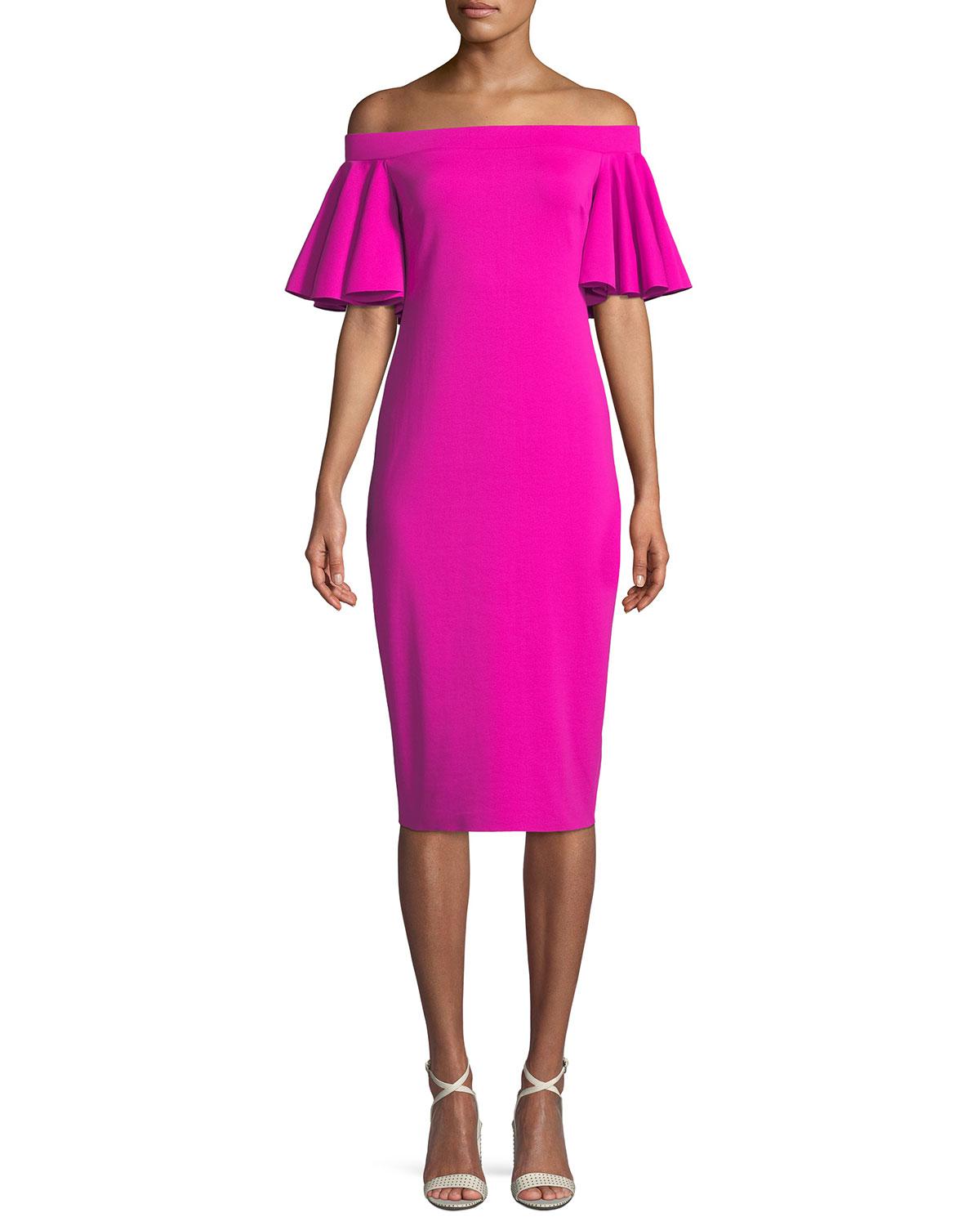 Lyst Trina Turk Magnificent Offtheshoulder Dress in Pink