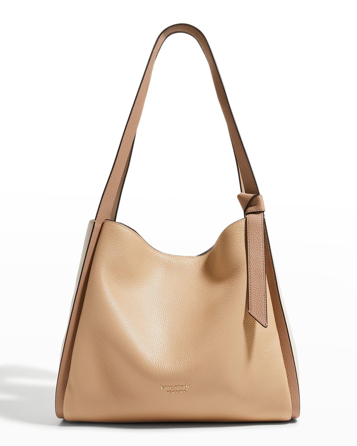 Kate Spade Knott Large Colorblock Pebbled Leather Shoulder Bag in