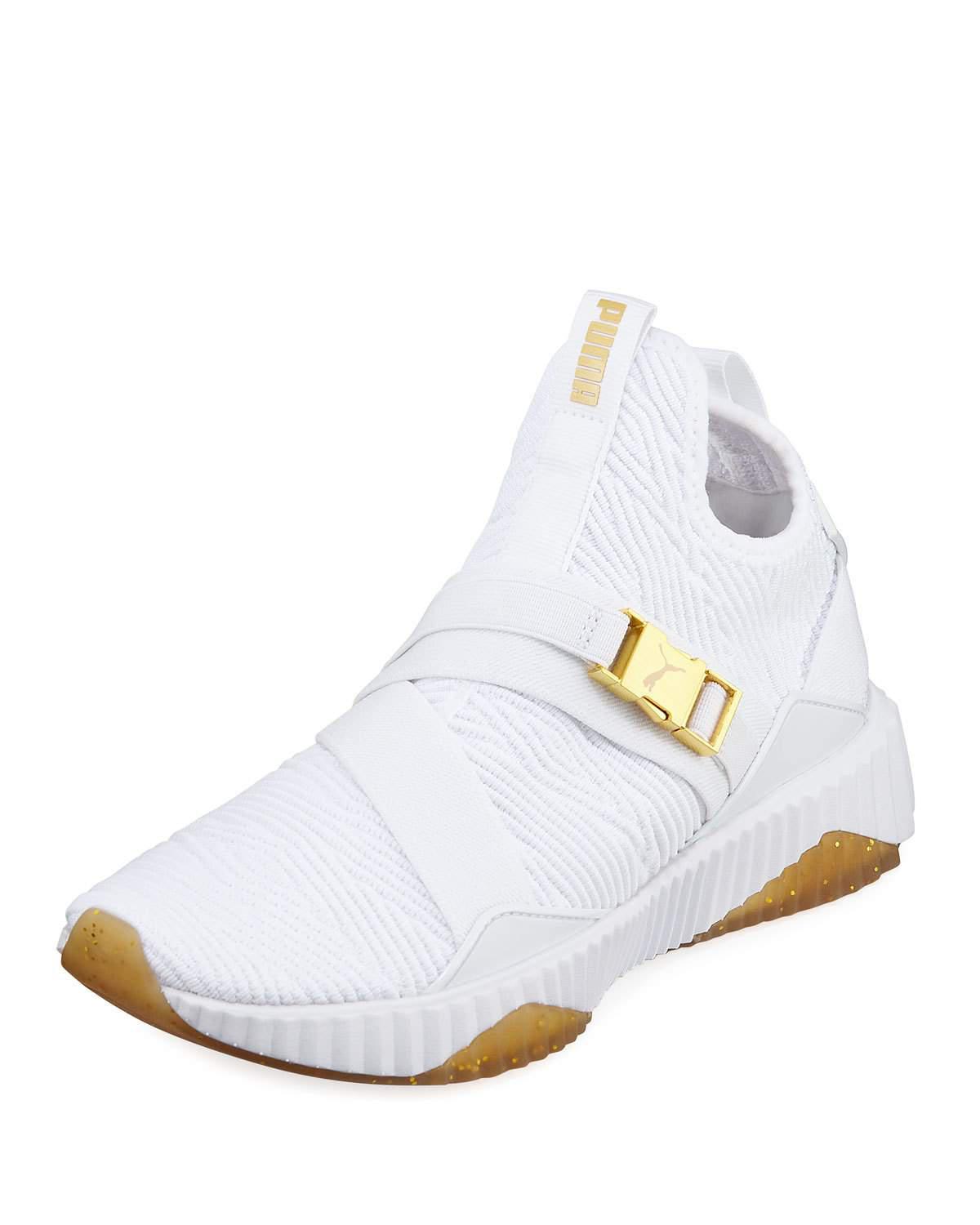 puma shoes with gold buckle