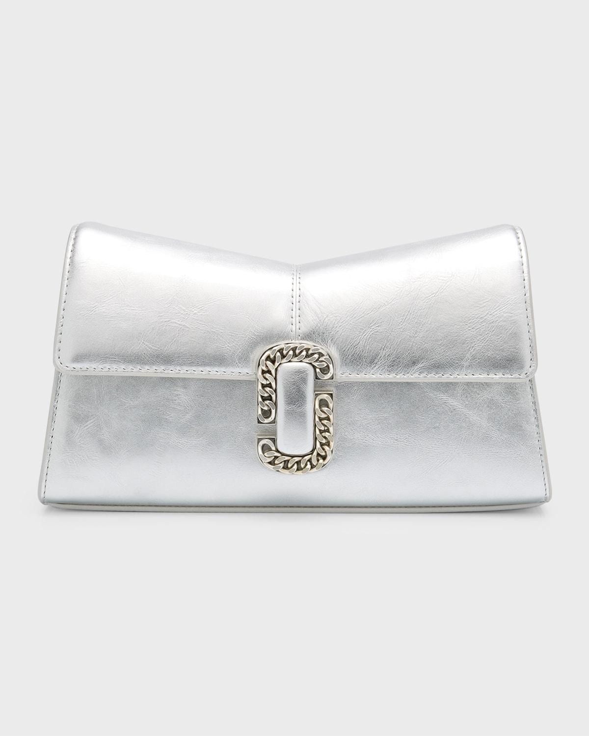 Marc Jacobs The Metallic St. Marc Convertible Clutch in Gray | Lyst