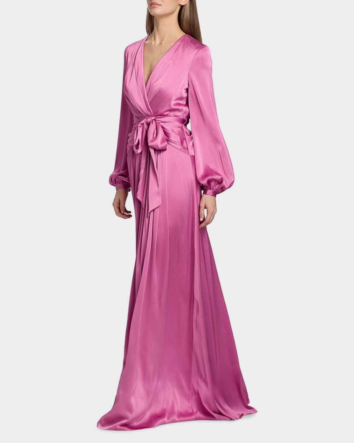 Designer Pink Long Sleeve Wrap Dresses for Women - Up to 78% off | Lyst