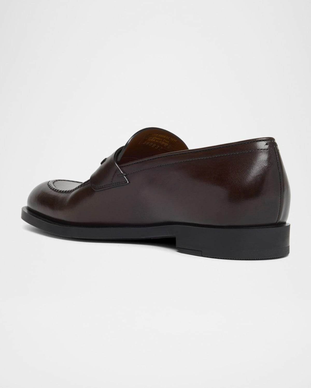 Ermenegildo Zegna Rich Brown Leather Loafers Ermenegildo Zegna Casual Shoes Men main image 3