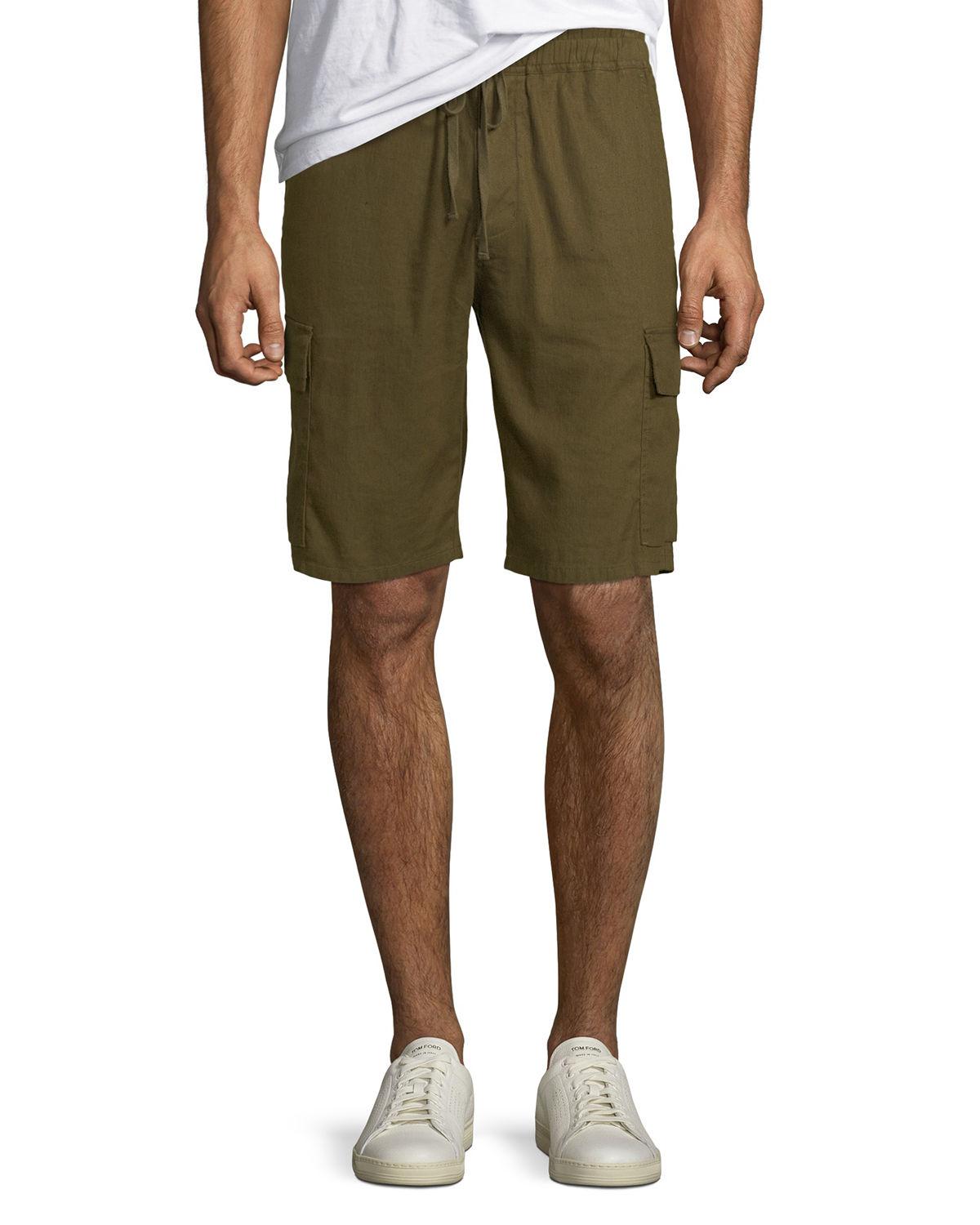 Vince Men's Drawstring Linenblend Cargo Shorts in Blue for Men Lyst