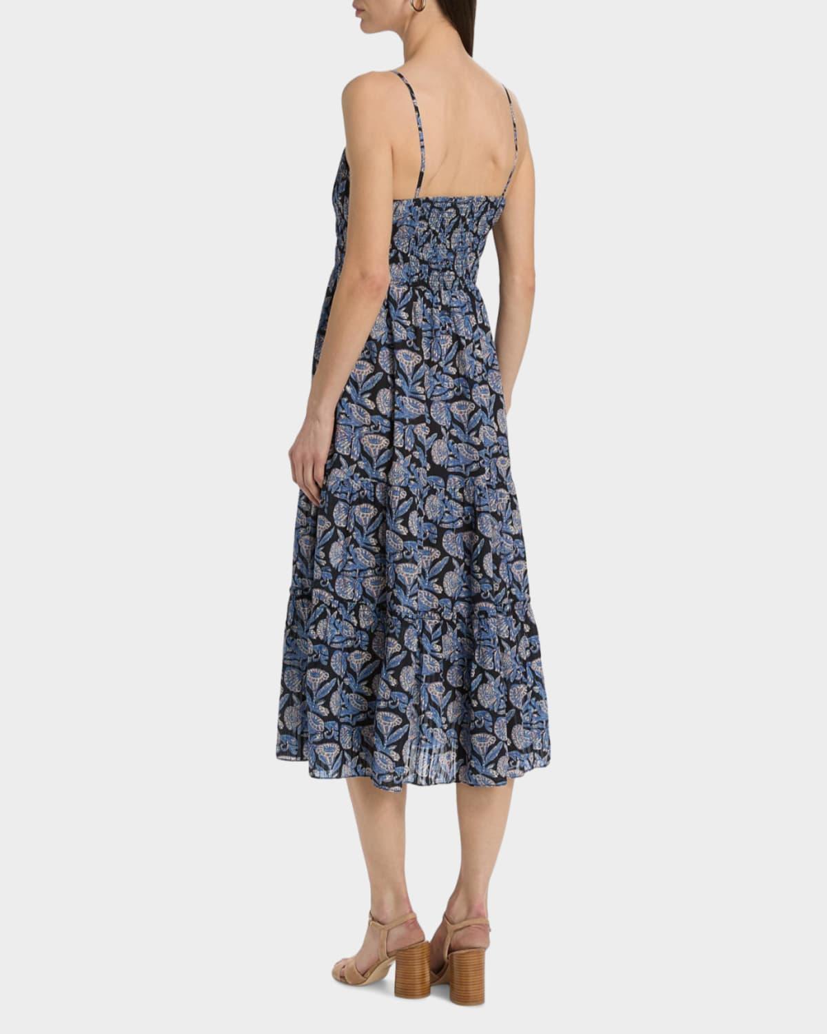 knee length dresses for ladies Ulla Johnson Violeta Pleated Sleeveless Midi Dress Eclipse main image 1