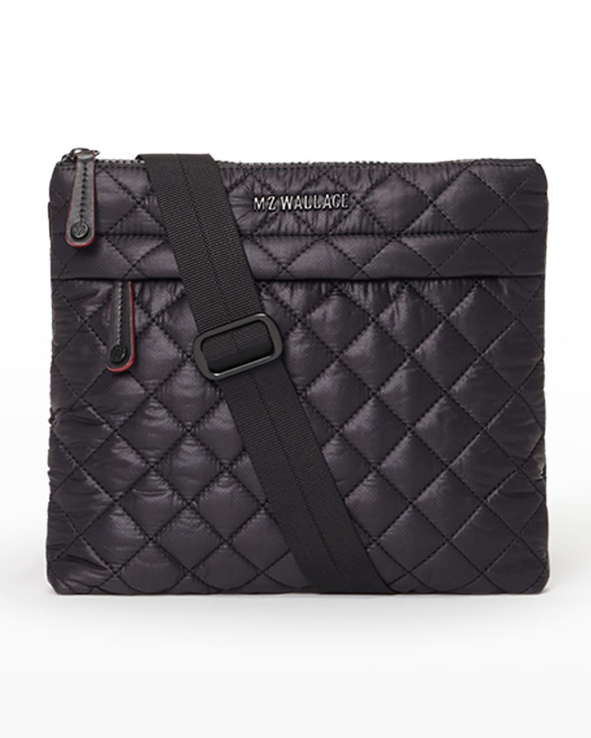 MZ Wallace Metro Quilted Flat Crossbody Bag in Black Lyst
