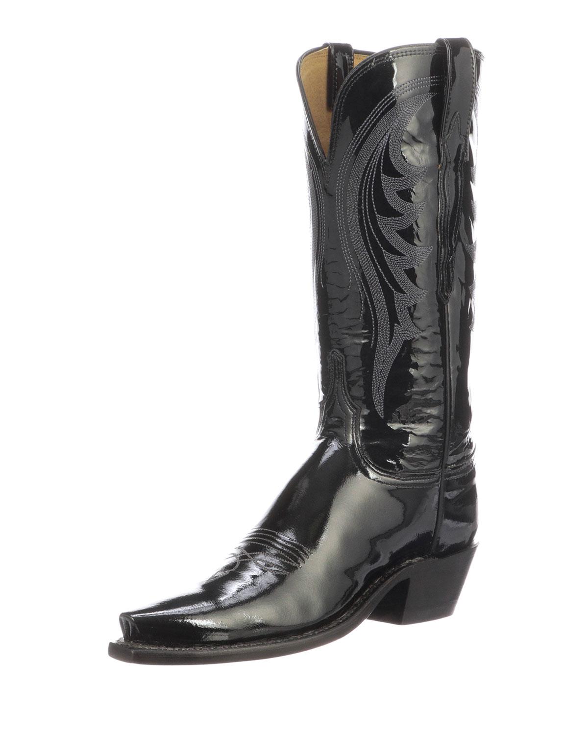long shiny boots
