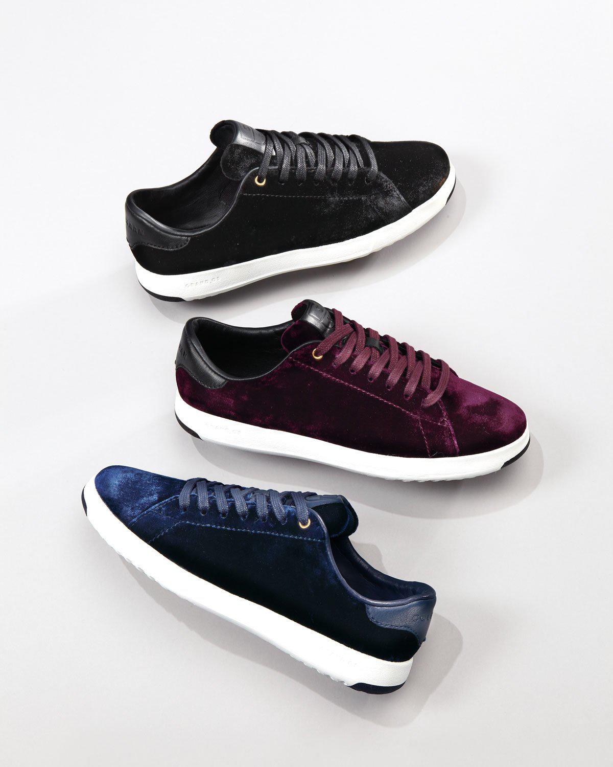cole haan velvet sneakers