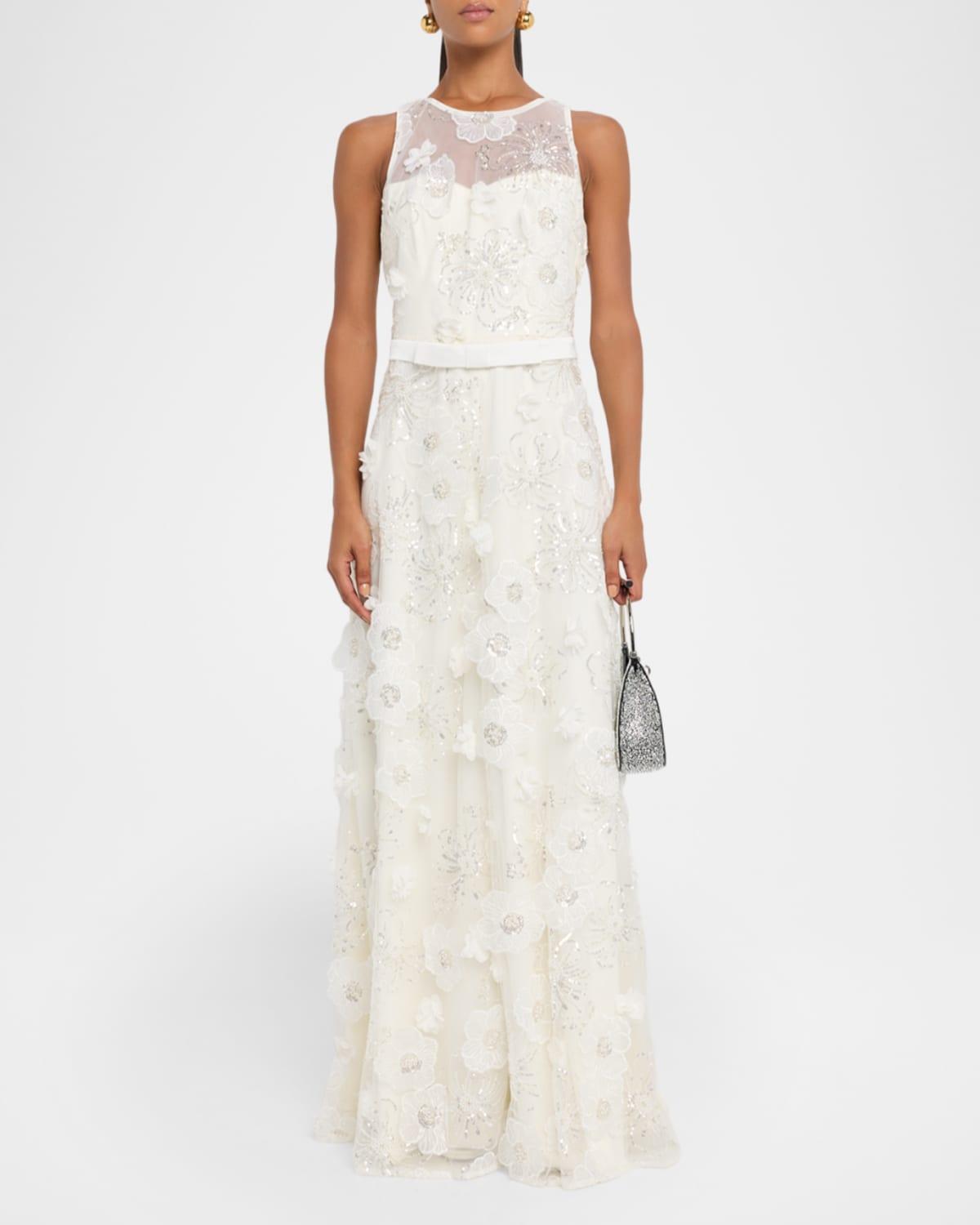 open lace back dress Ruffle Flutter Lace Maxi Dress  msglamor