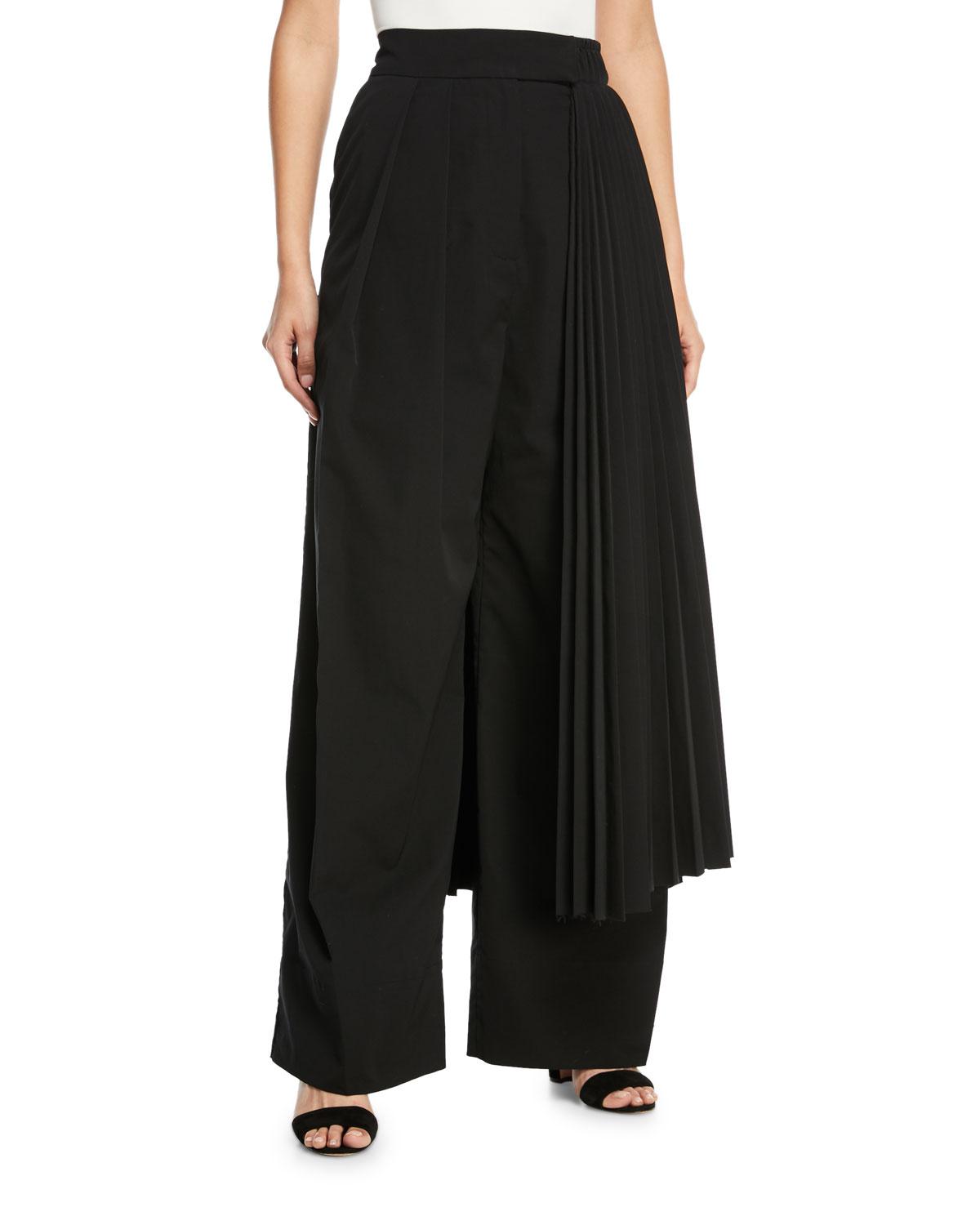 wide leg skirt pants
