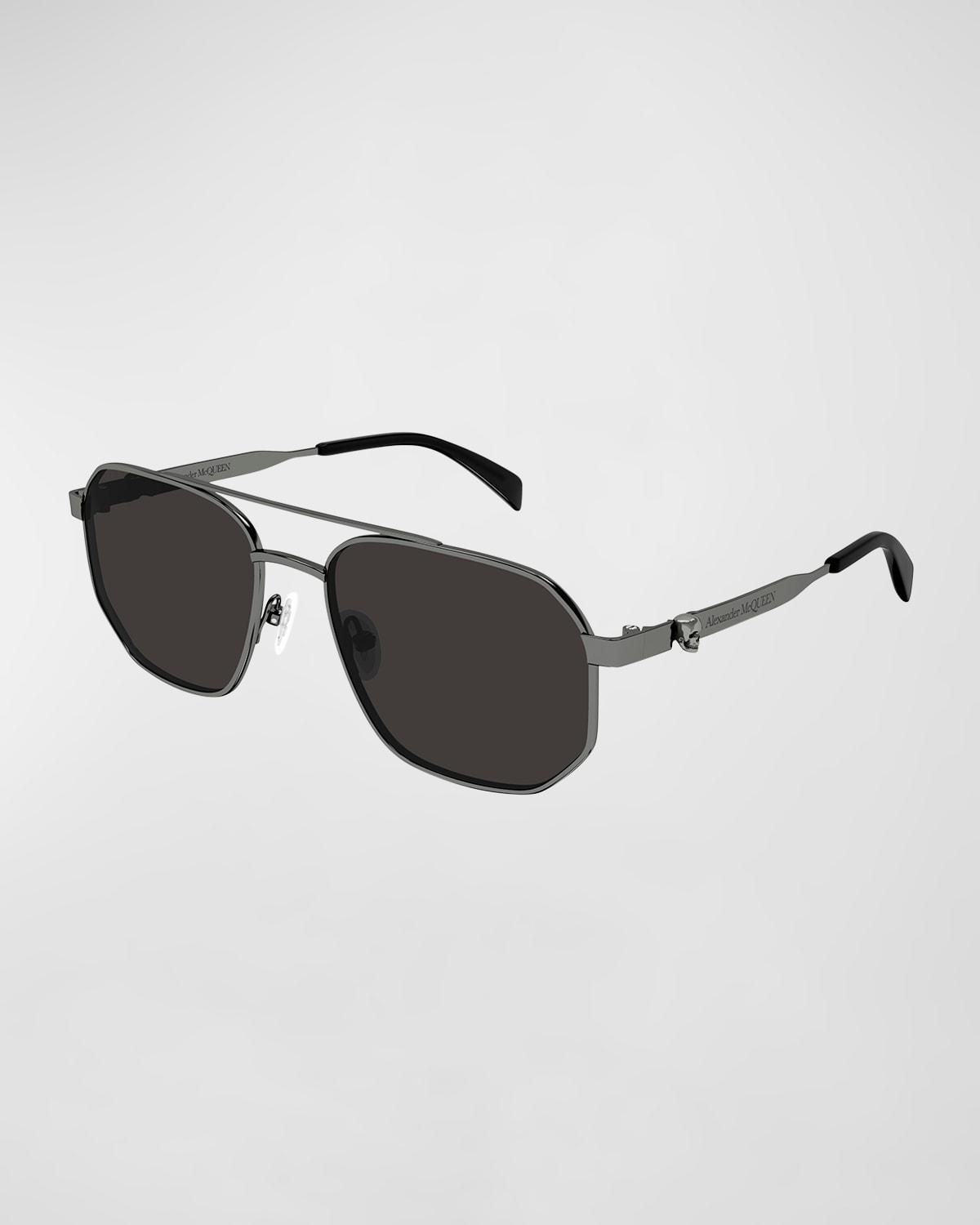 Alexander mcqueen best sale skull aviator sunglasses
