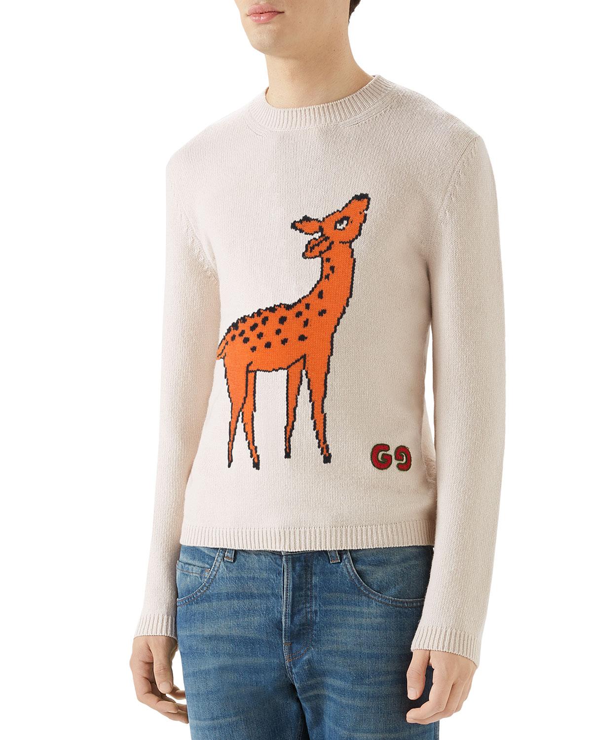 gucci deer sweater