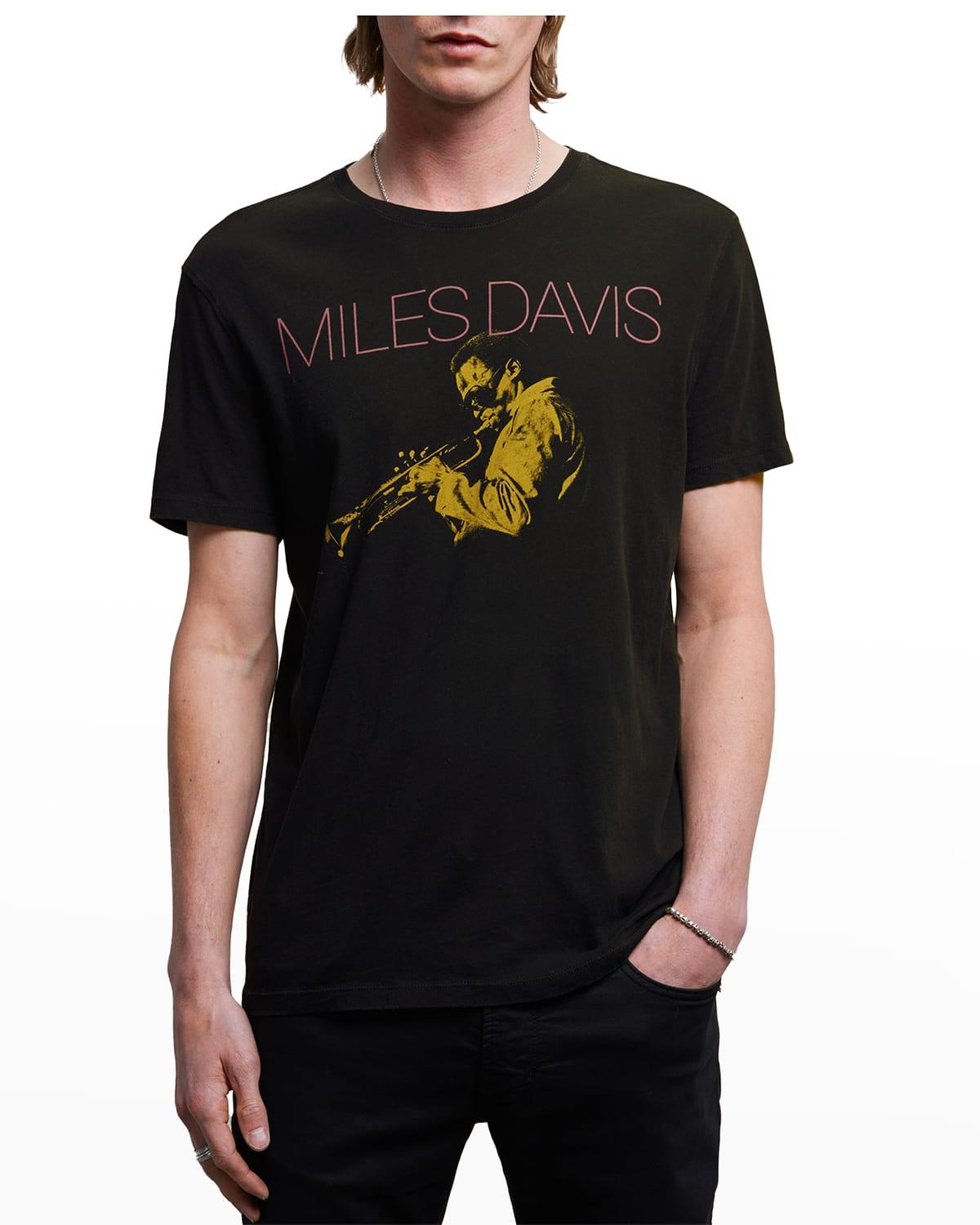 John Varvatos Miles Davis Playing Crewneck T-shirt in Black for Men | Lyst