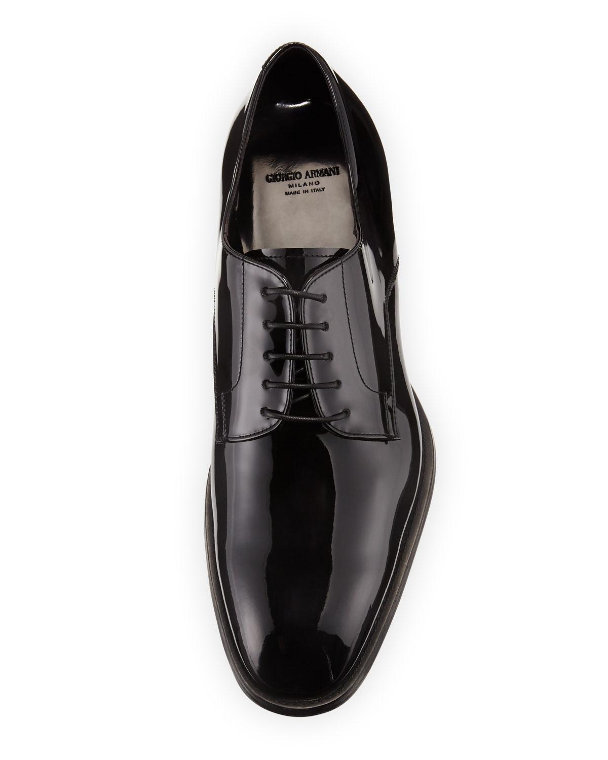 Armani Men�s Formal Patent Leather Derby Shoes in