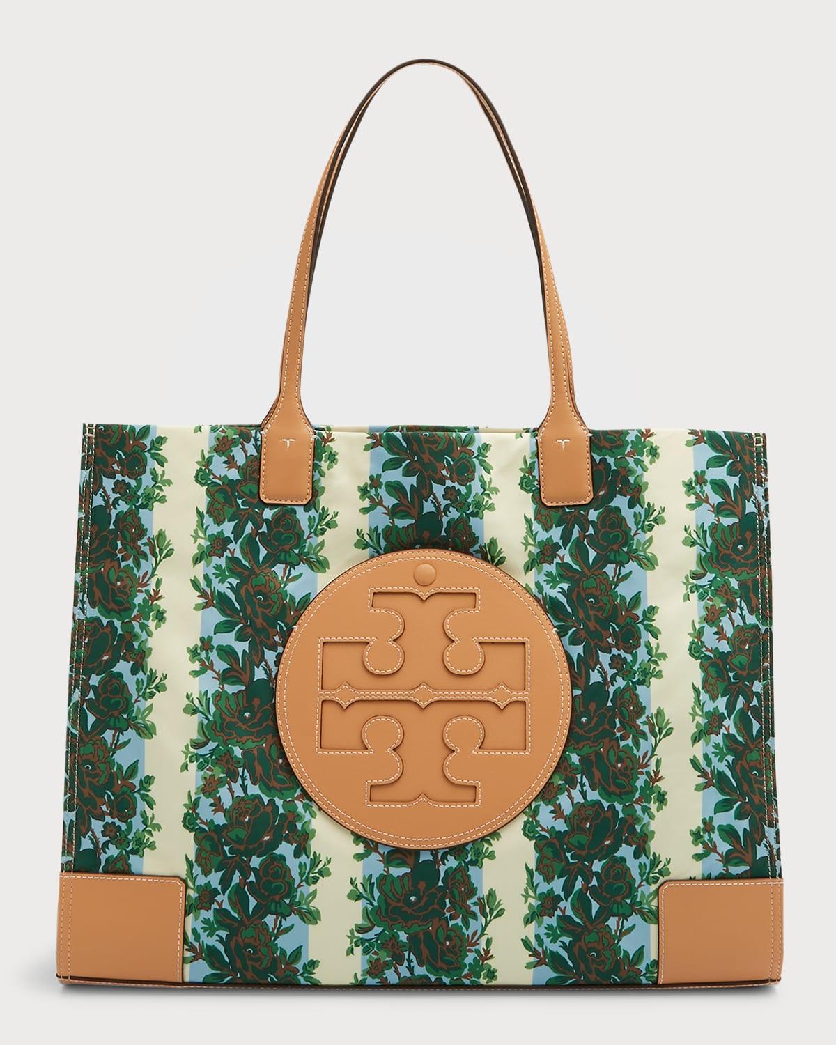 Tory Burch Ella Flowerprint Recycled Tote Bag in Green Lyst