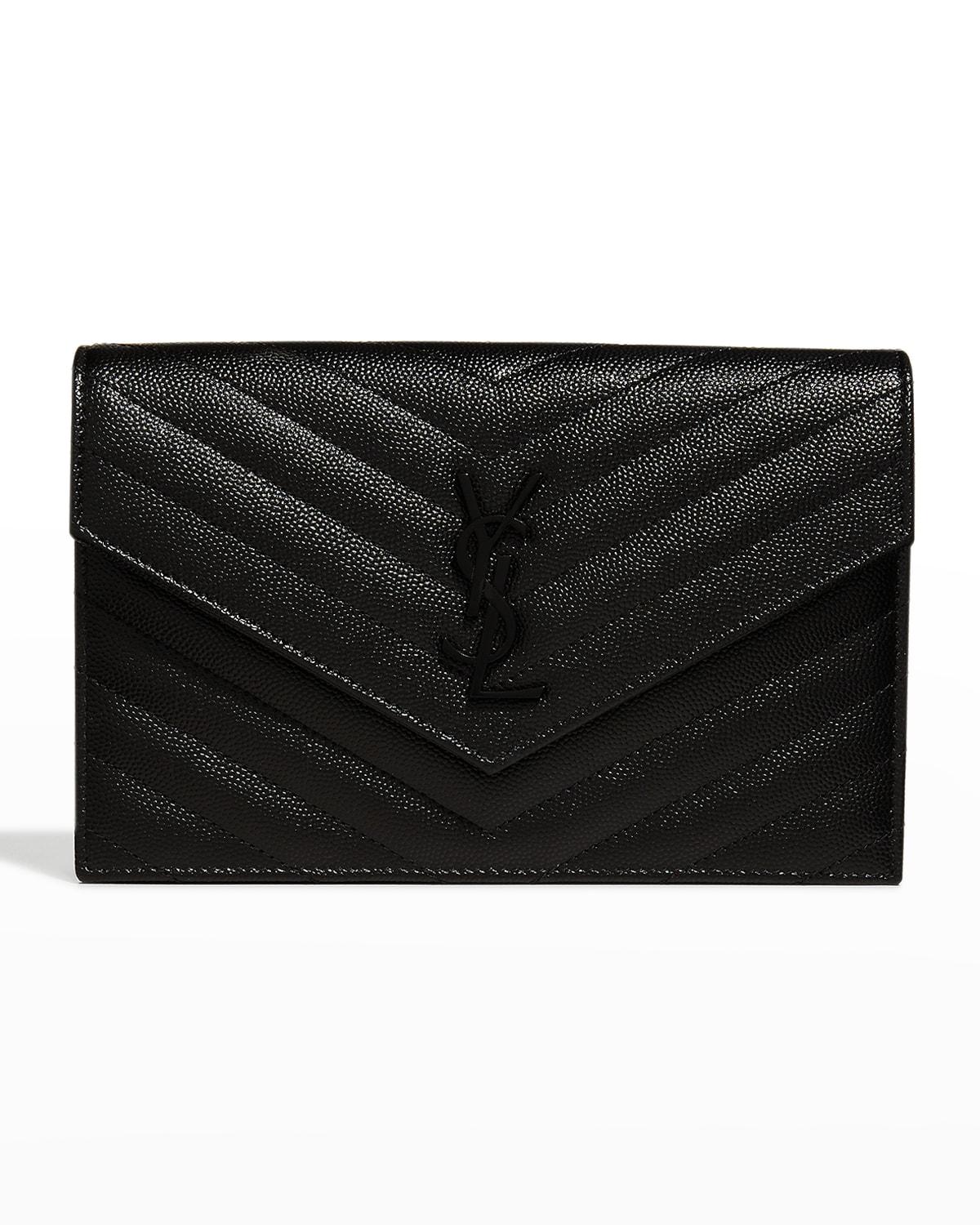 saint-laurent-small-ysl-envelope-flap-wallet-on-chain-in-black-lyst