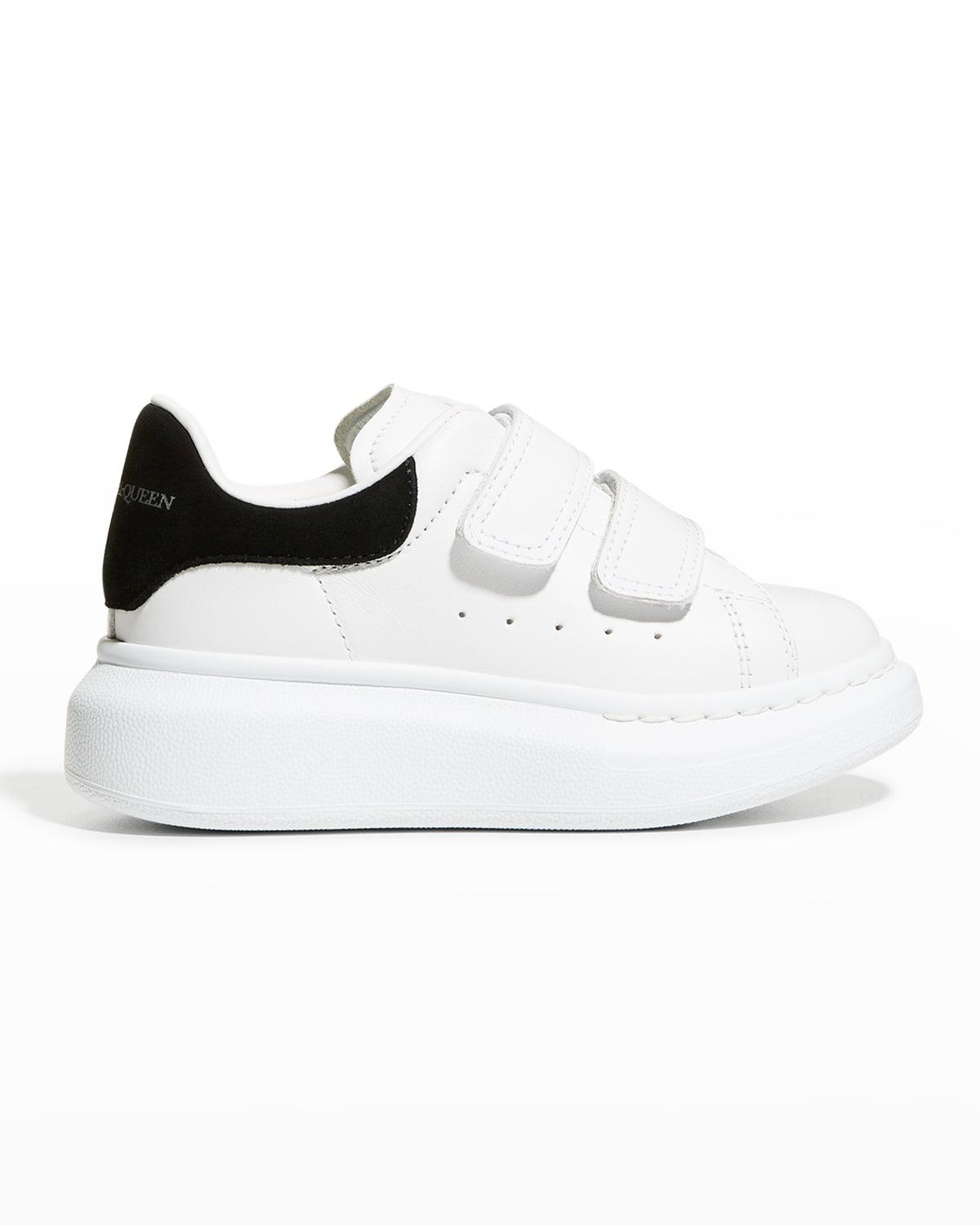 Alexander McQueen Kid's Double Grip-strap Leather Sneakers, Toddler/kids in  White | Lyst