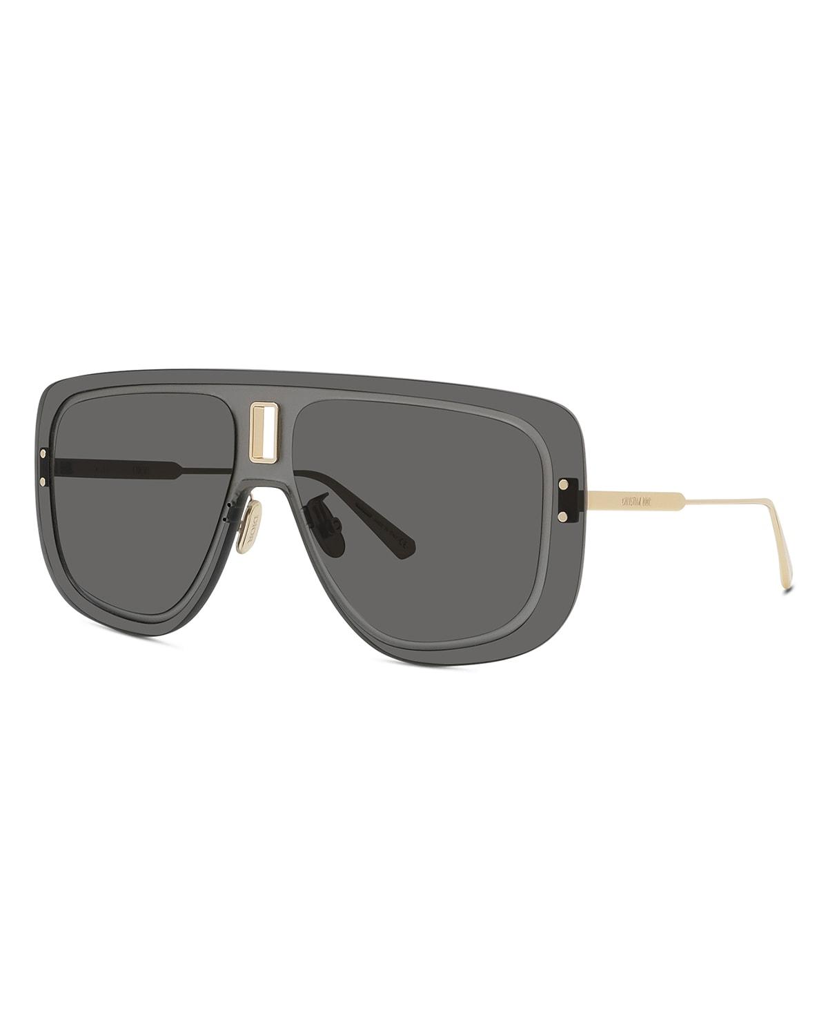 Dior Rimless Metal Shield Sunglasses in Gray Lyst