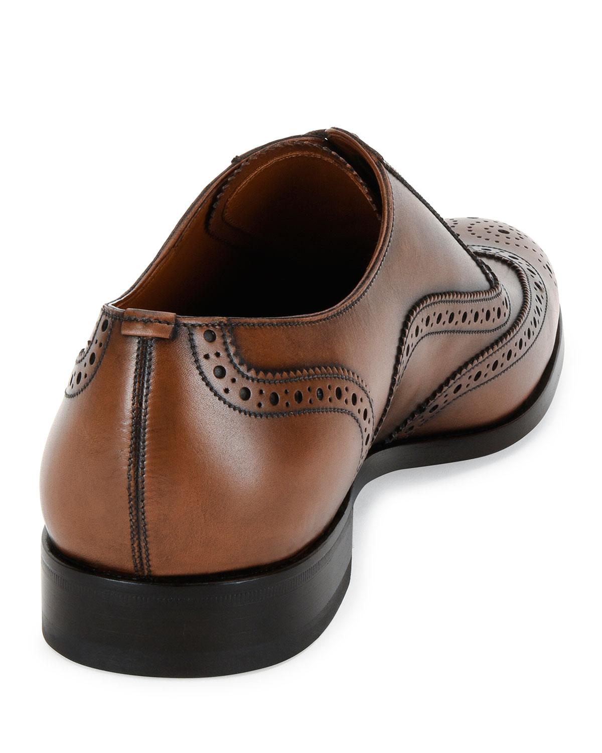 Bally Bruck Wingtip Leather Oxford Shoe in Brown for Men