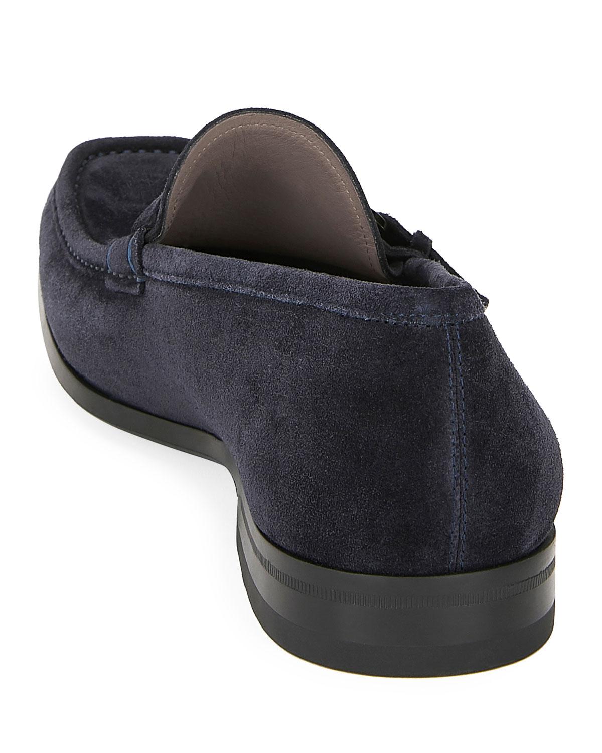 salvatore ferragamo men's adam leather gancio loafers