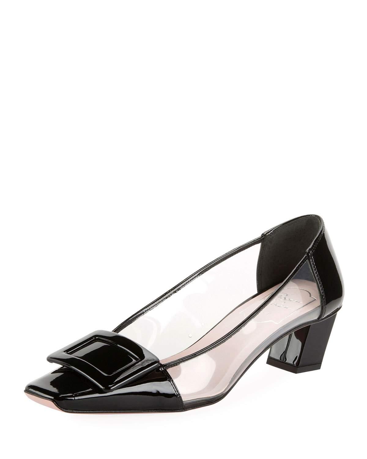 Roger Vivier Leather Belle Vivier 45mm Pvc Pumps in Black - Save 60% - Lyst