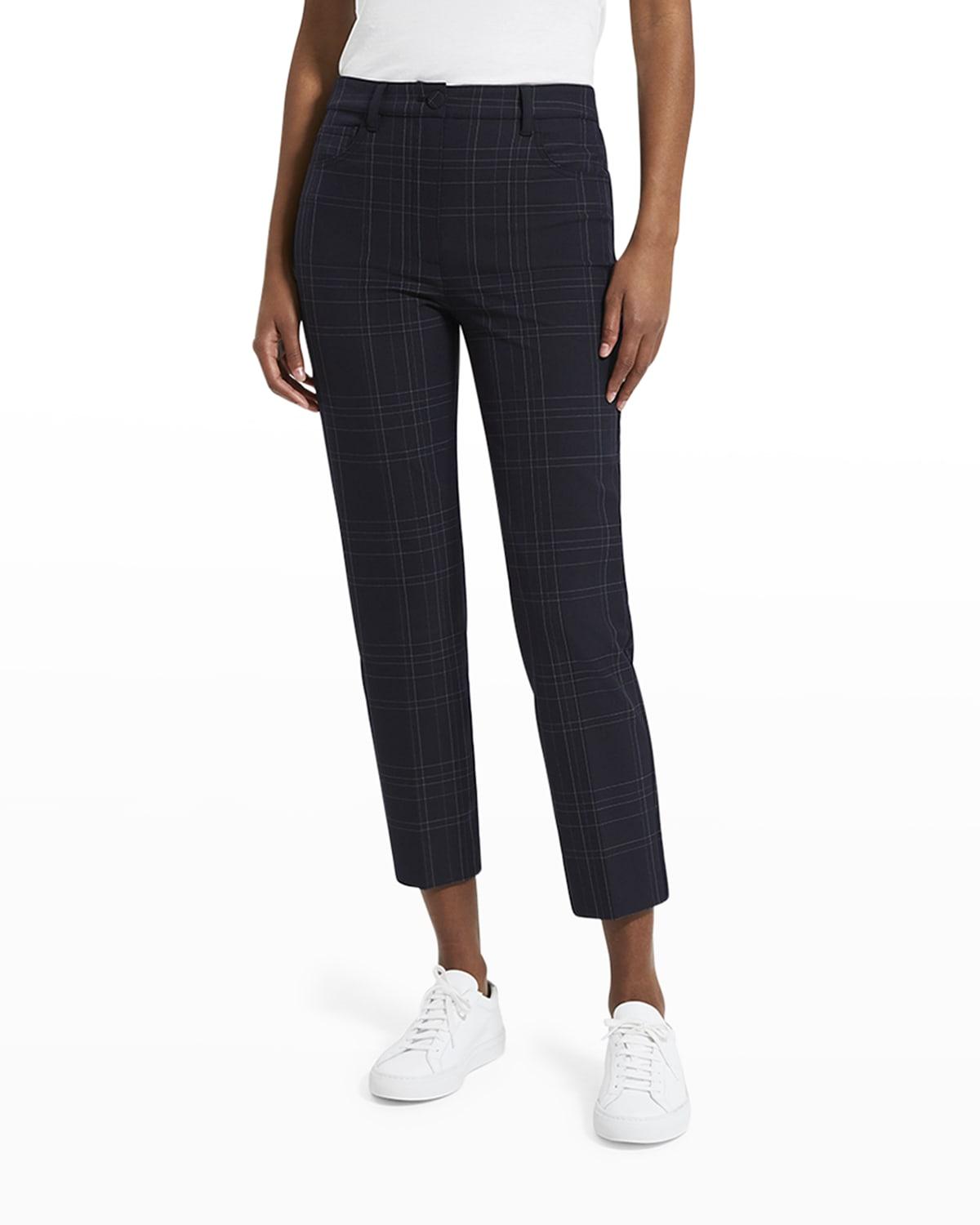 Theory Treeca Cropped Five Pocket Pants In Blue Lyst 5663